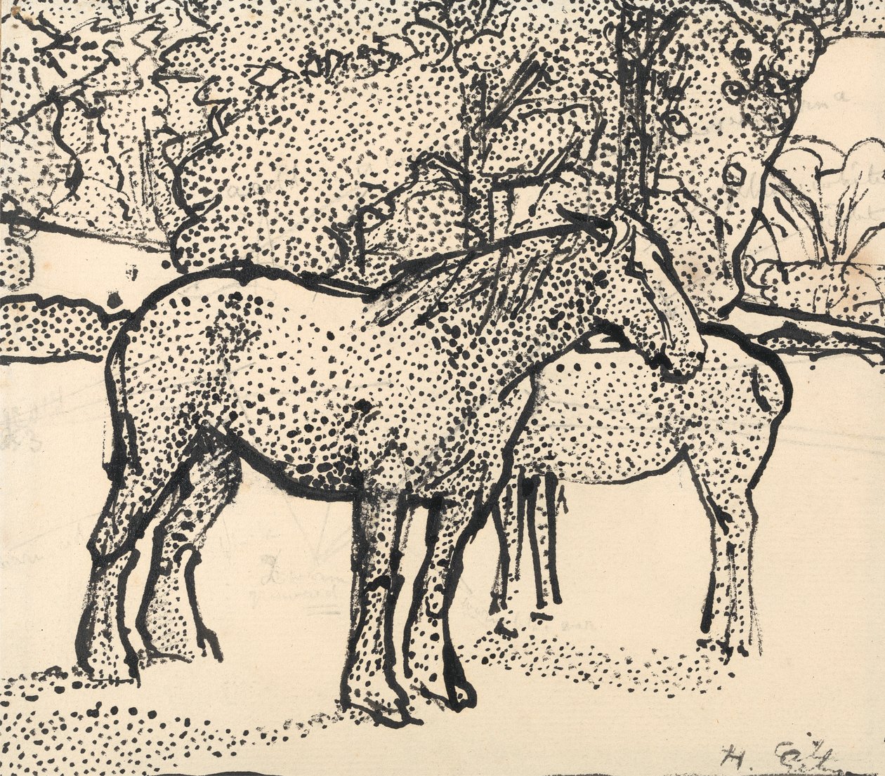 İki at by Harold Gilman