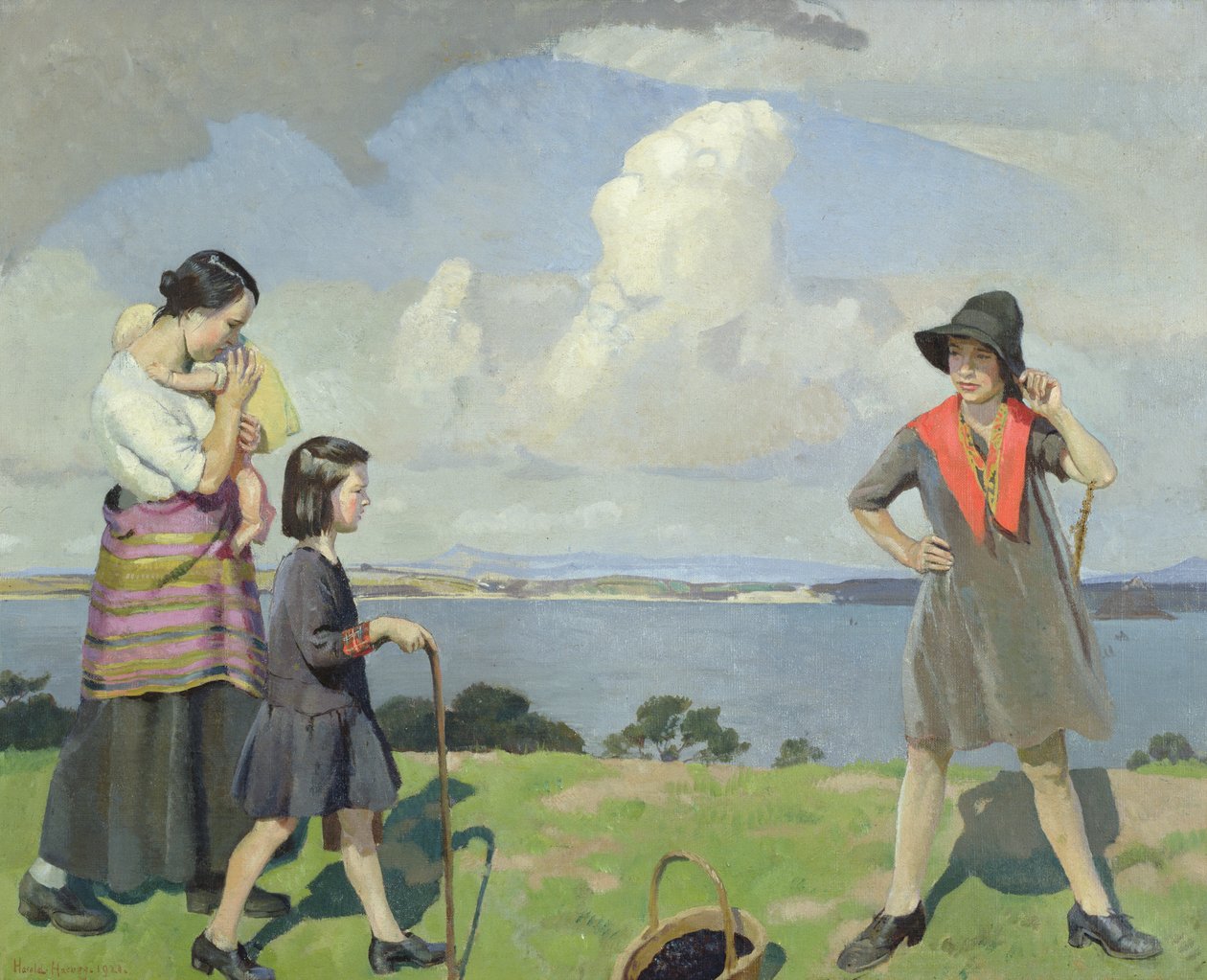 Denizde Bir Yürüyüş, Böğürtlen Toplayıcıları by Harold Harvey