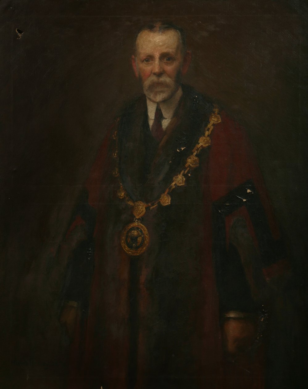 Alderman A. K. Barnett, c.1914 (tuval üzerine yağlı boya) by Harold Harvey