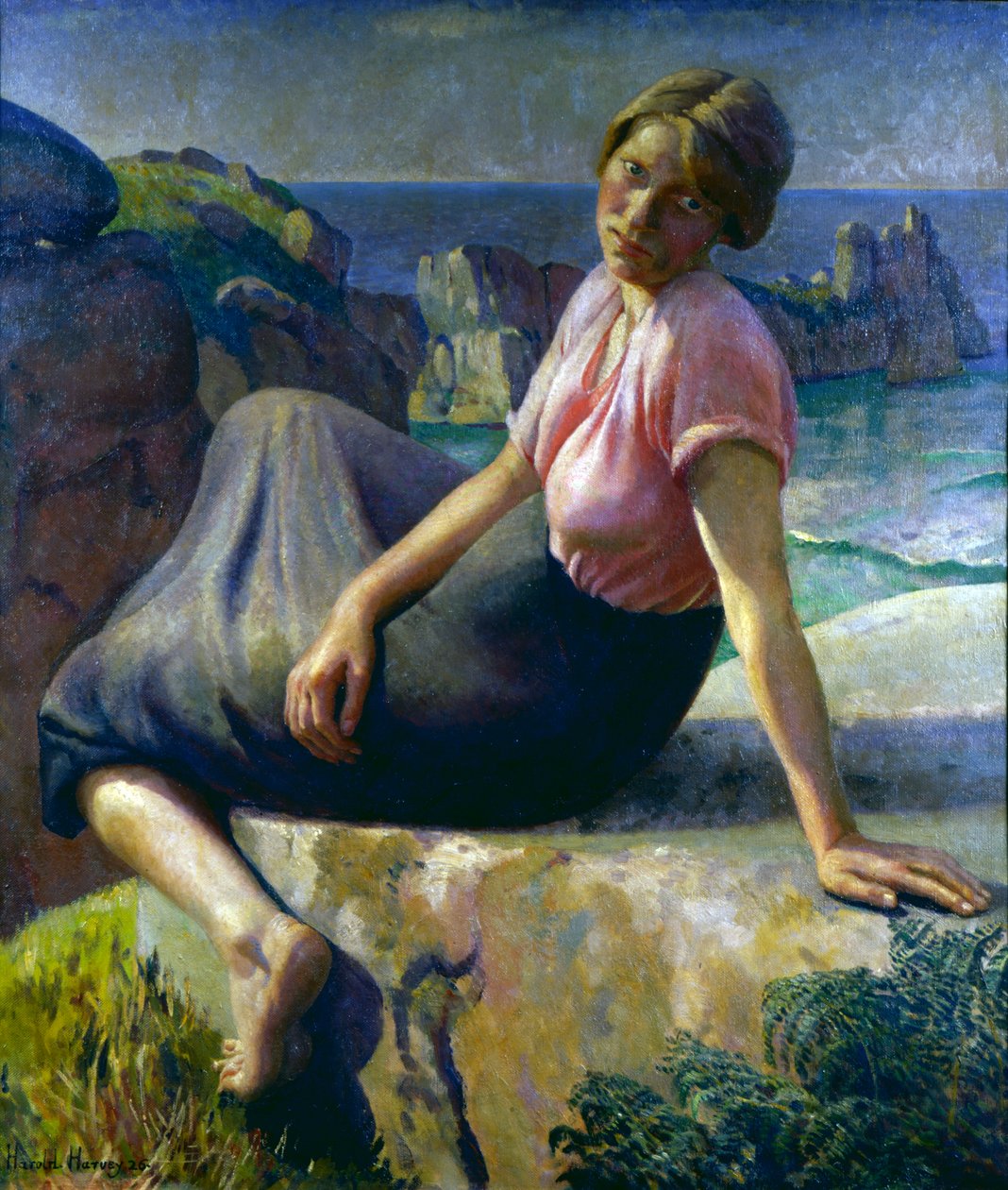 Uçurumun Üzerindeki Kız by Harold Harvey