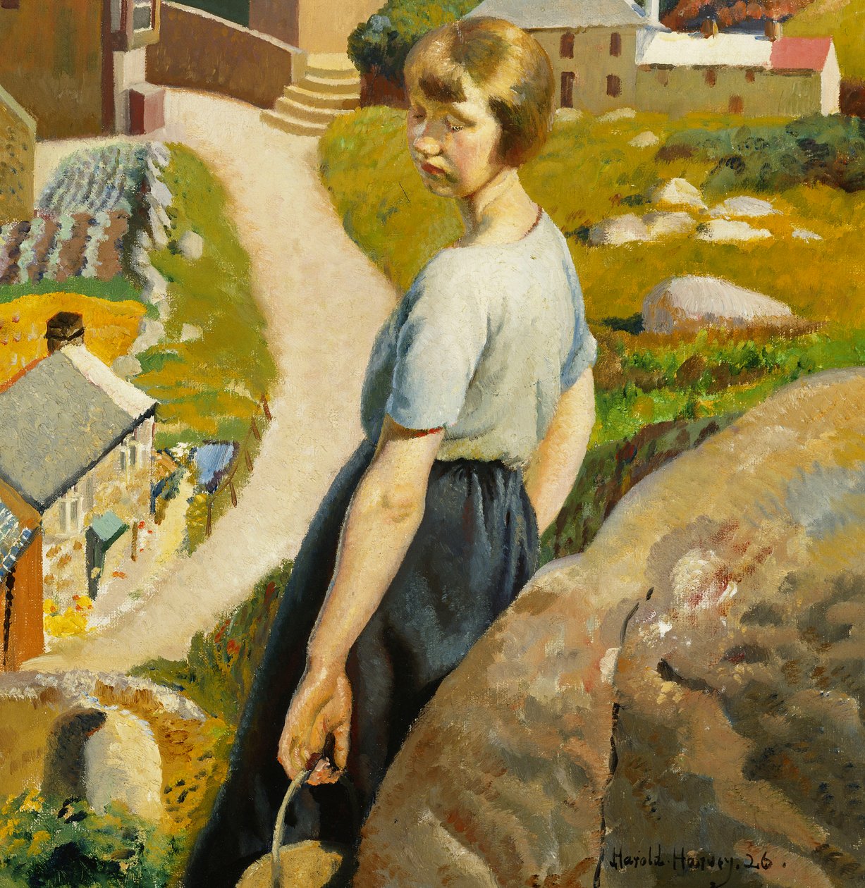 Kız, Zennor by Harold Harvey