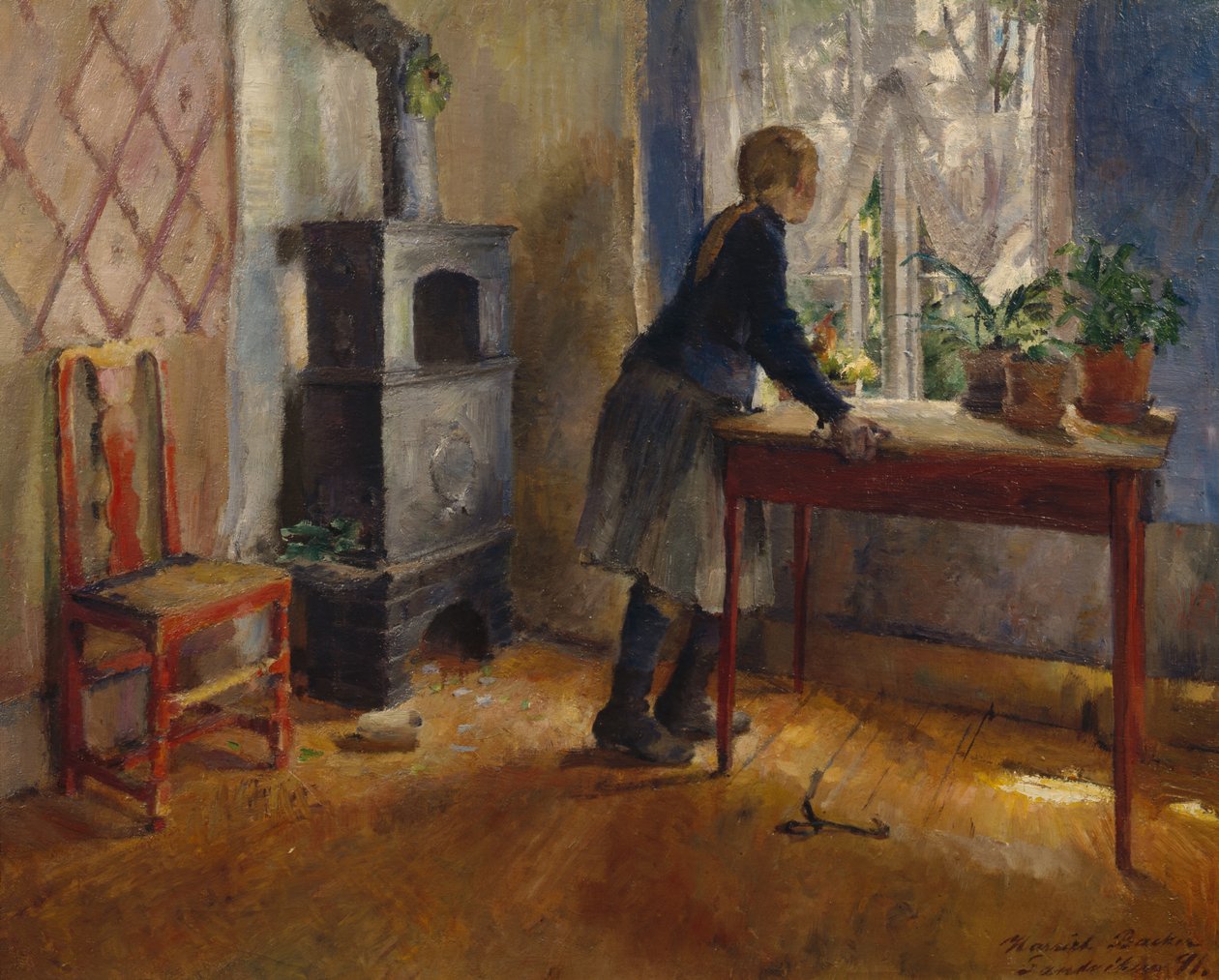 pencerenin yanındaki kız by Harriet Backer