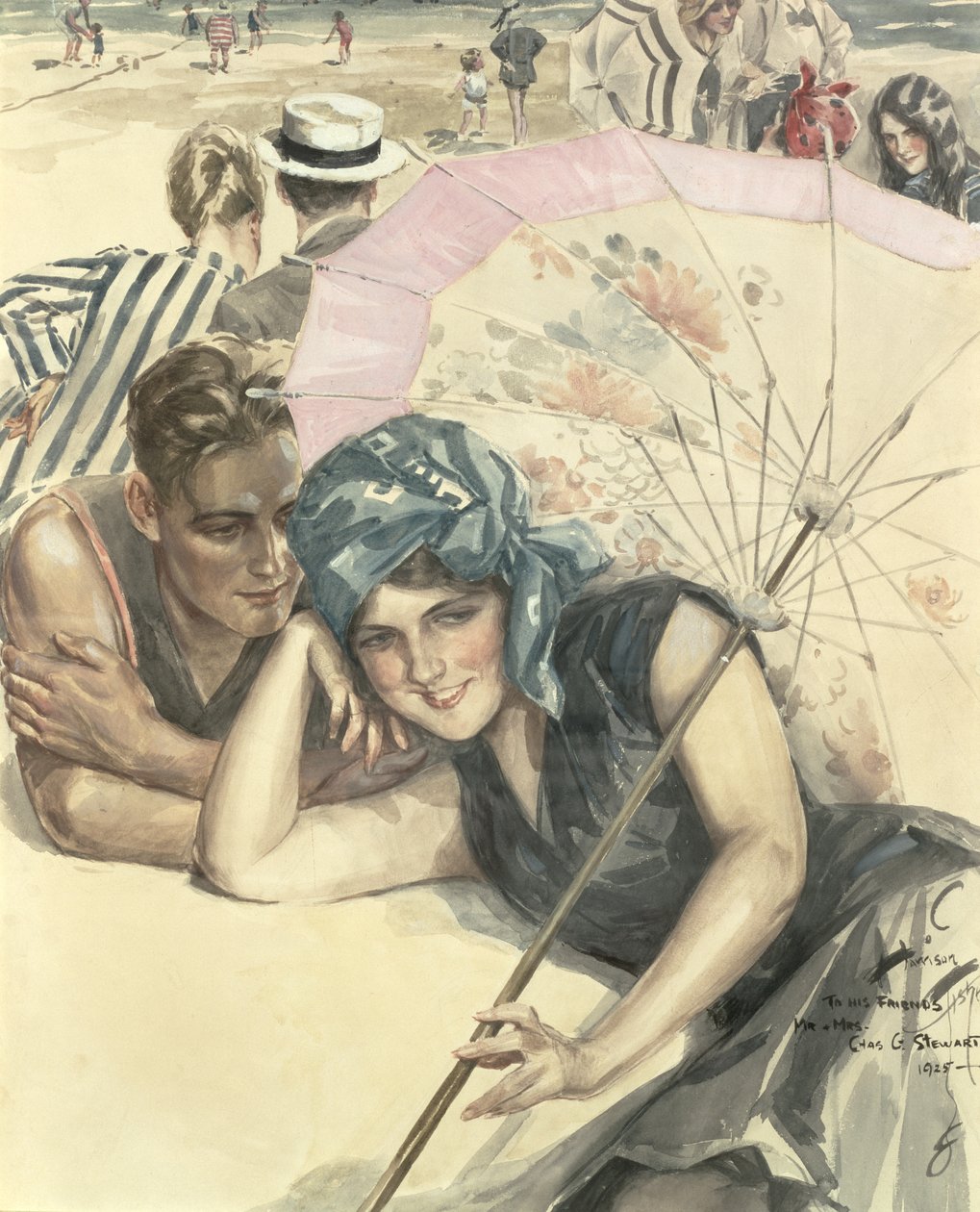 İlk Çakıl, 1925 (kağıt üzerinde wc) by Harrison Fisher
