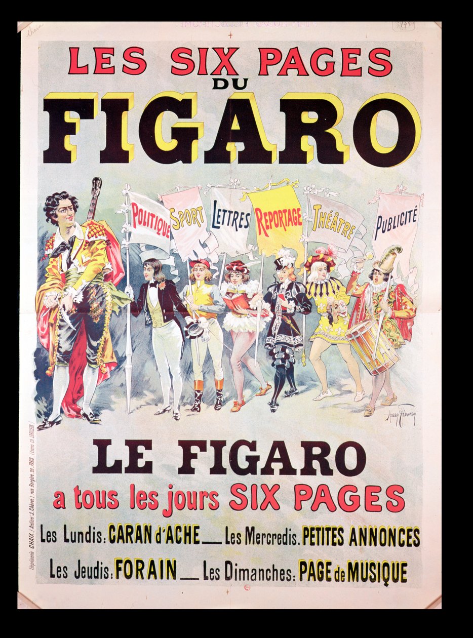 19. yüzyılın sonlarında Le Figaro için reklam by Harry Finney