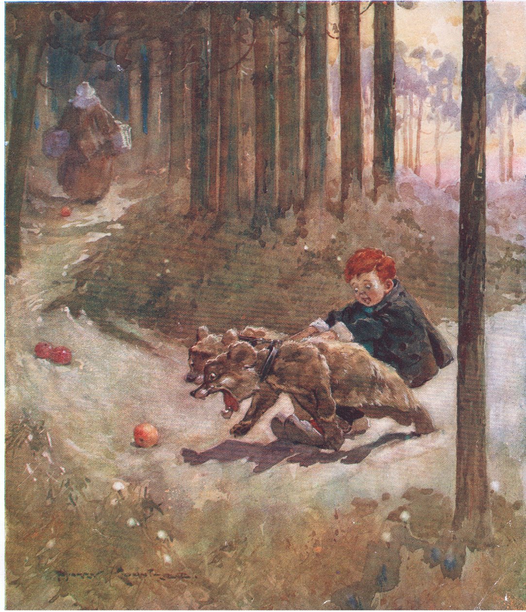 Zahmetli bir ekip (renkli lito) by Harry Rountree