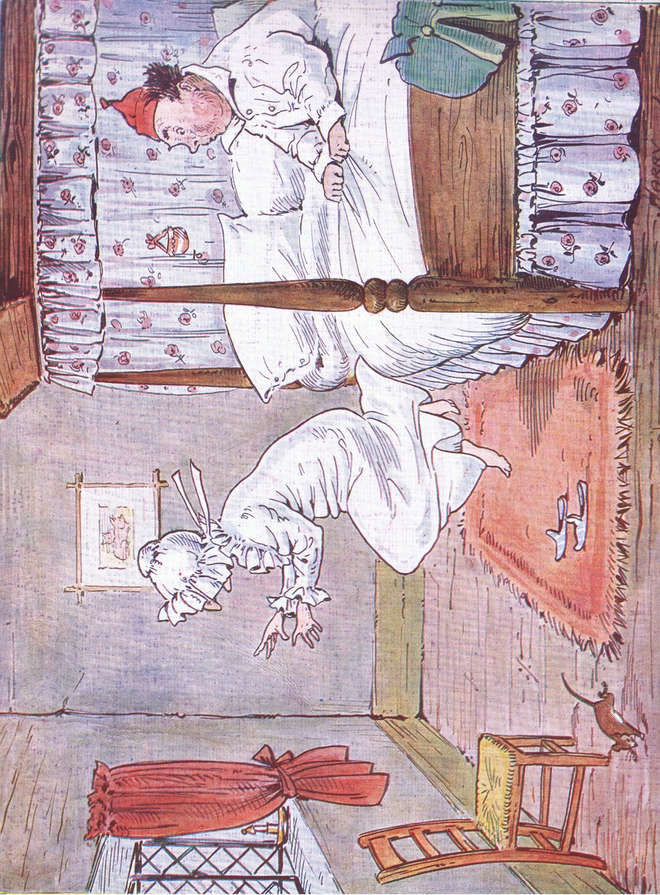 Yaşlı Bayan Terlik Slopper yataktan atladı, 1920 by Harry B Neilson