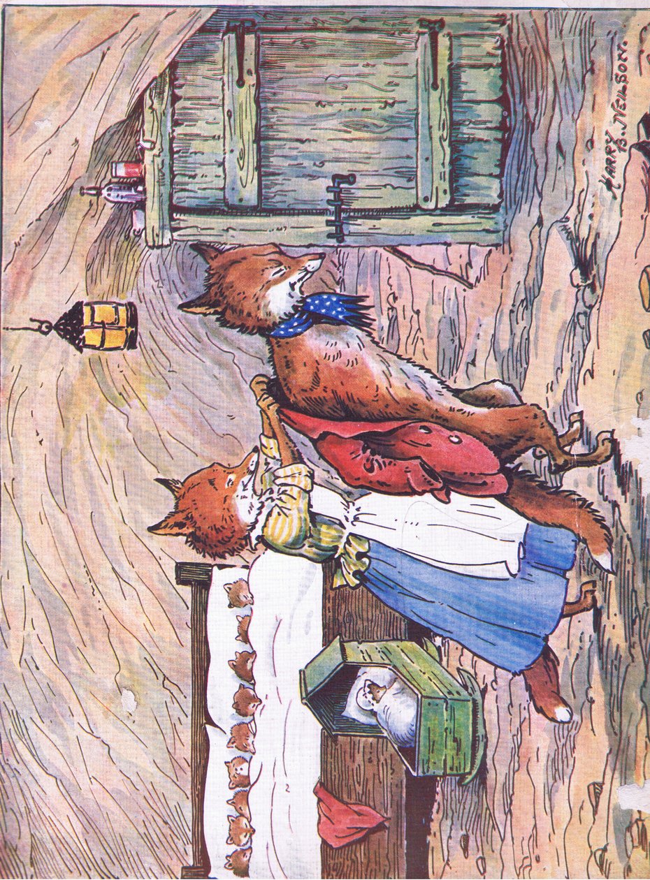 Tilki aç bir durumda dışarı çıktı, 1920 by Harry B Neilson
