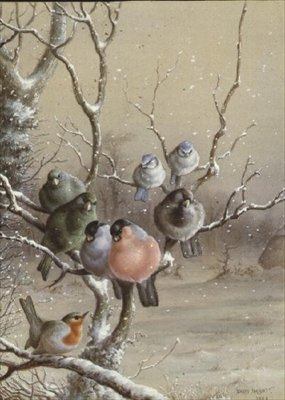 Karlı Daldaki Kuşlar by Harry Bright