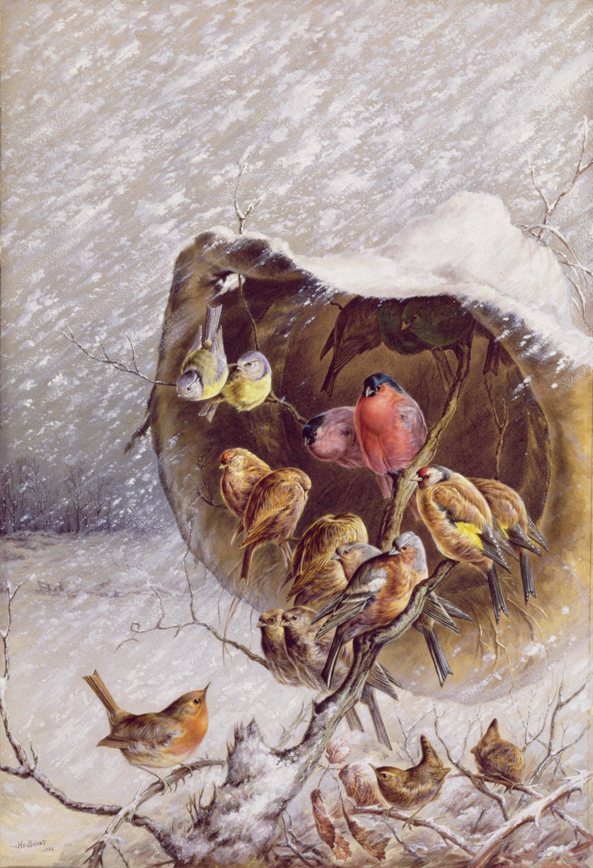 Kar fırtınasından korunma, 1896 (petrol & wc) by Harry Bright