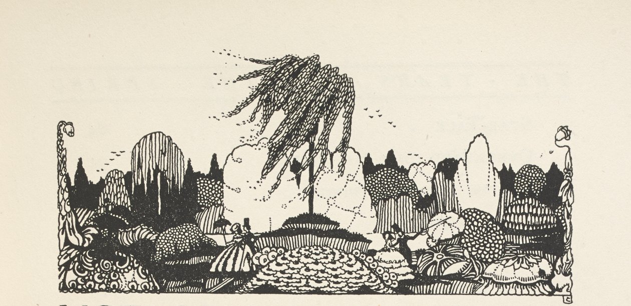 Çizimler listesinin en üstünde yer alan illüstrasyon. by Harry Clarke