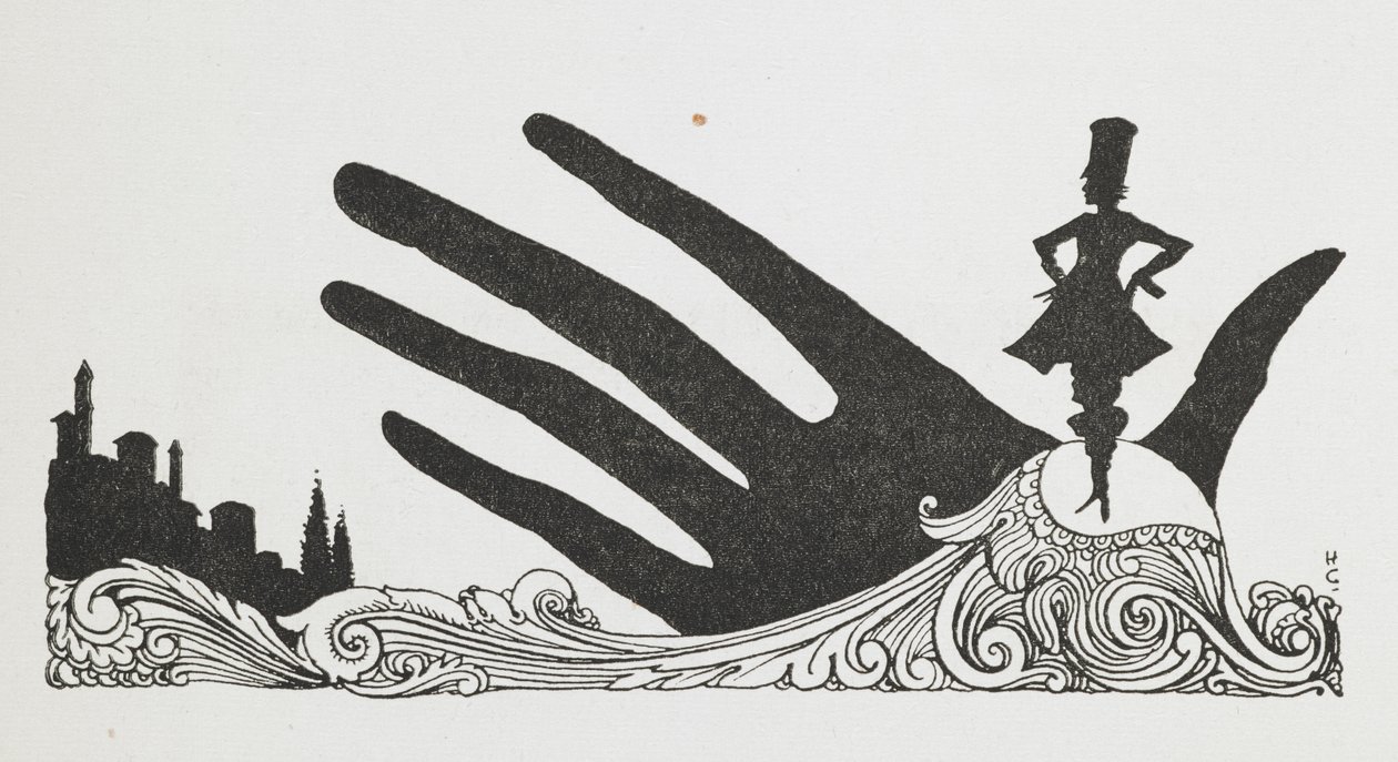 'Küçük başparmak' öyküsünün illüstrasyonu. by Harry Clarke