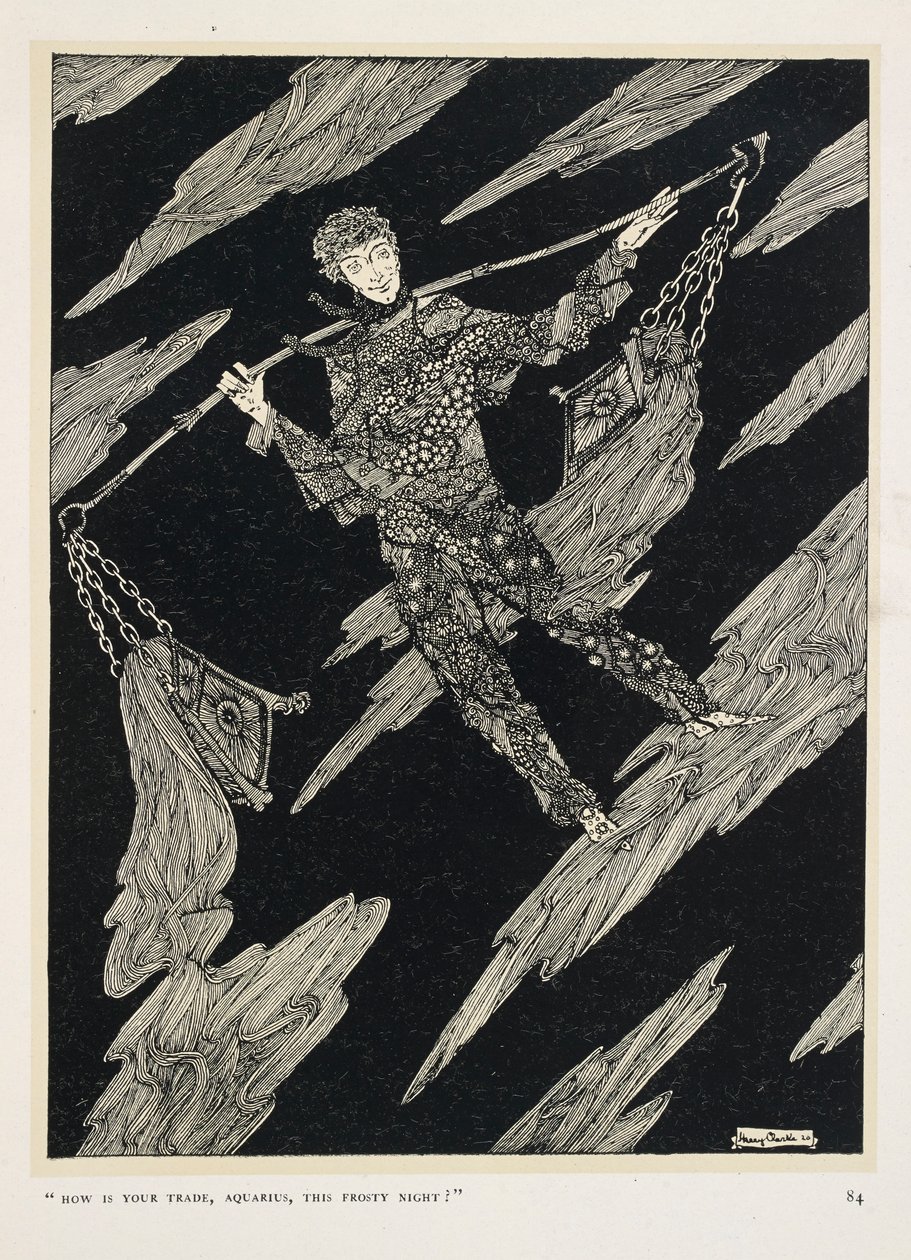 Yıldız Konuşması. "Bu soğuk gecede ticaretin nasıl Kova?" by Harry Clarke