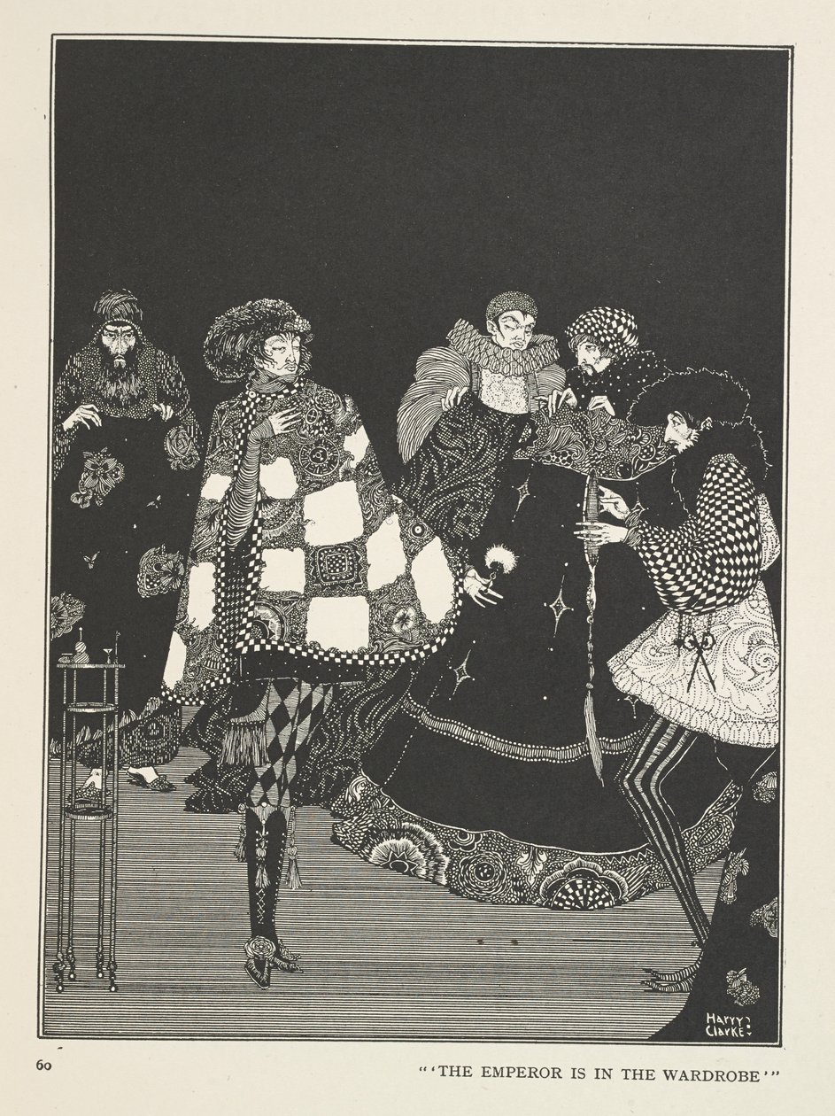 İmparatorun Yeni Giysileri İmparator gardıropta. by Harry Clarke