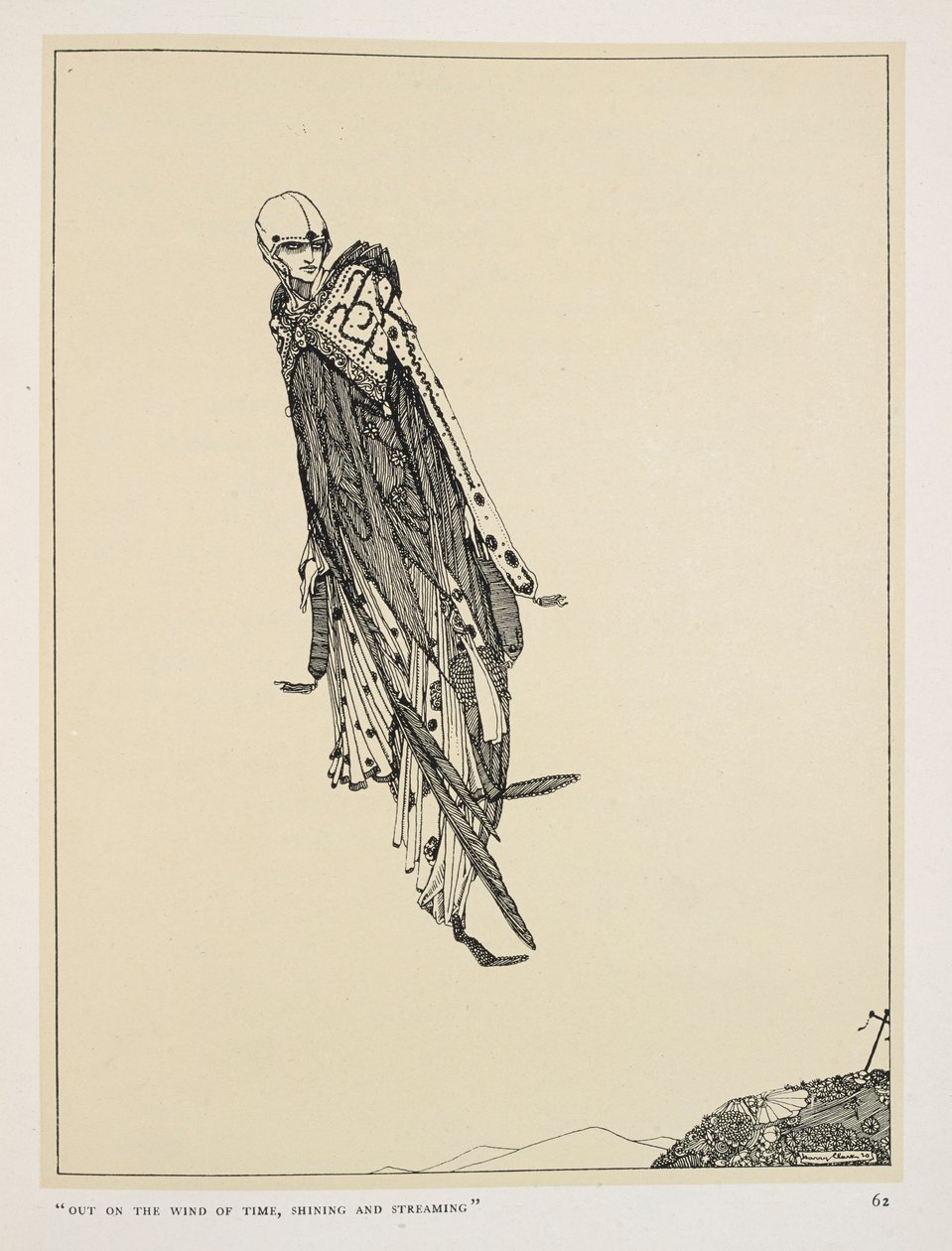 Büyük Aşık. "Zamanın rüzgarında parlıyor ve akıyor" by Harry Clarke