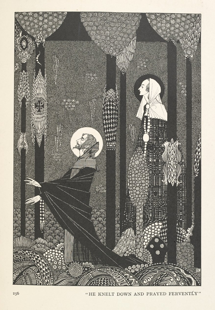 Bataklık Kralının Kızı. Diz çöktü ve hararetle dua etti. by Harry Clarke