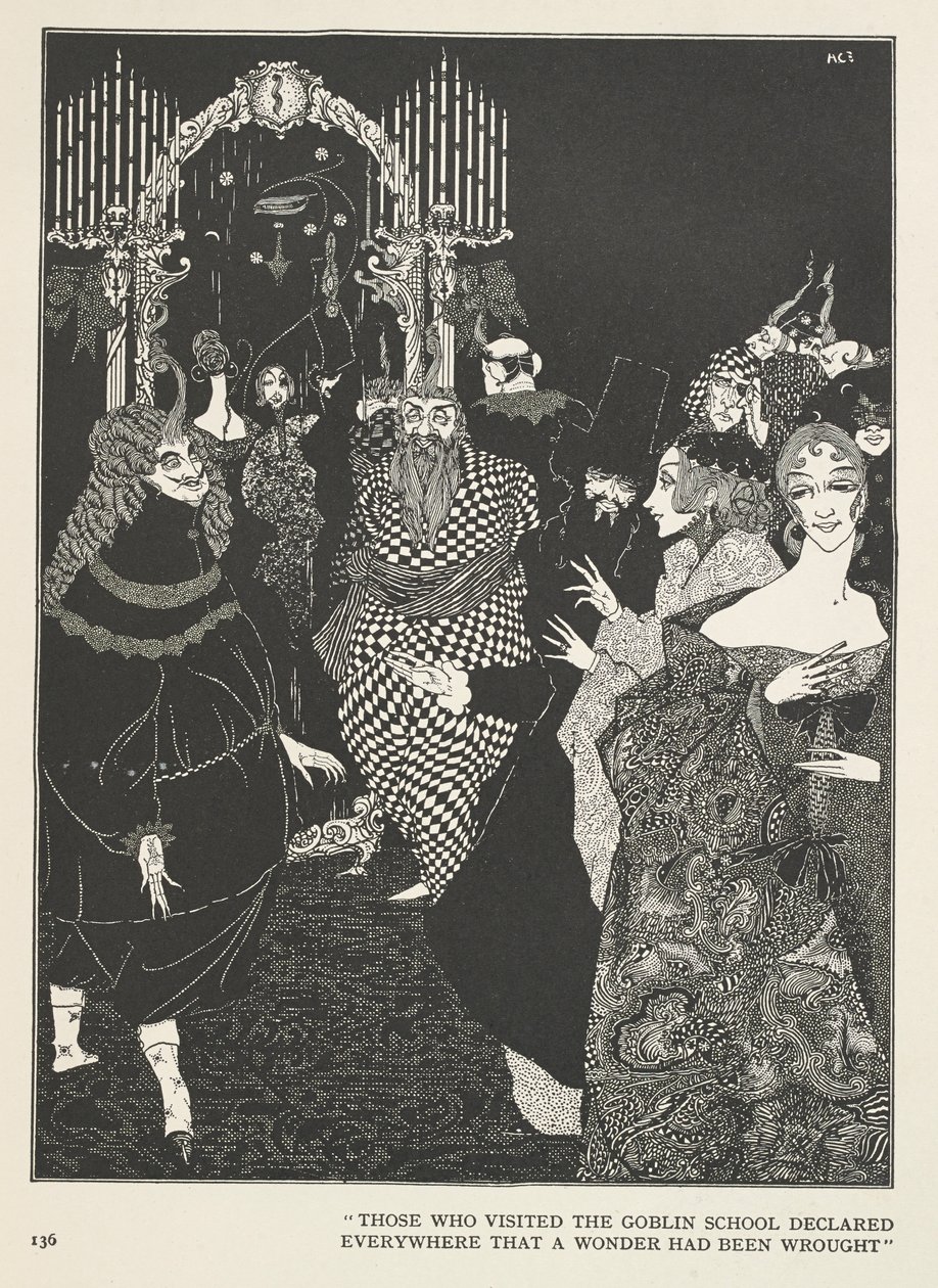Kar Kraliçesi. Goblin Okulunu ziyaret edenler her yerde bir mucizenin yaratıldığını ilan ediyorlardı. by Harry Clarke