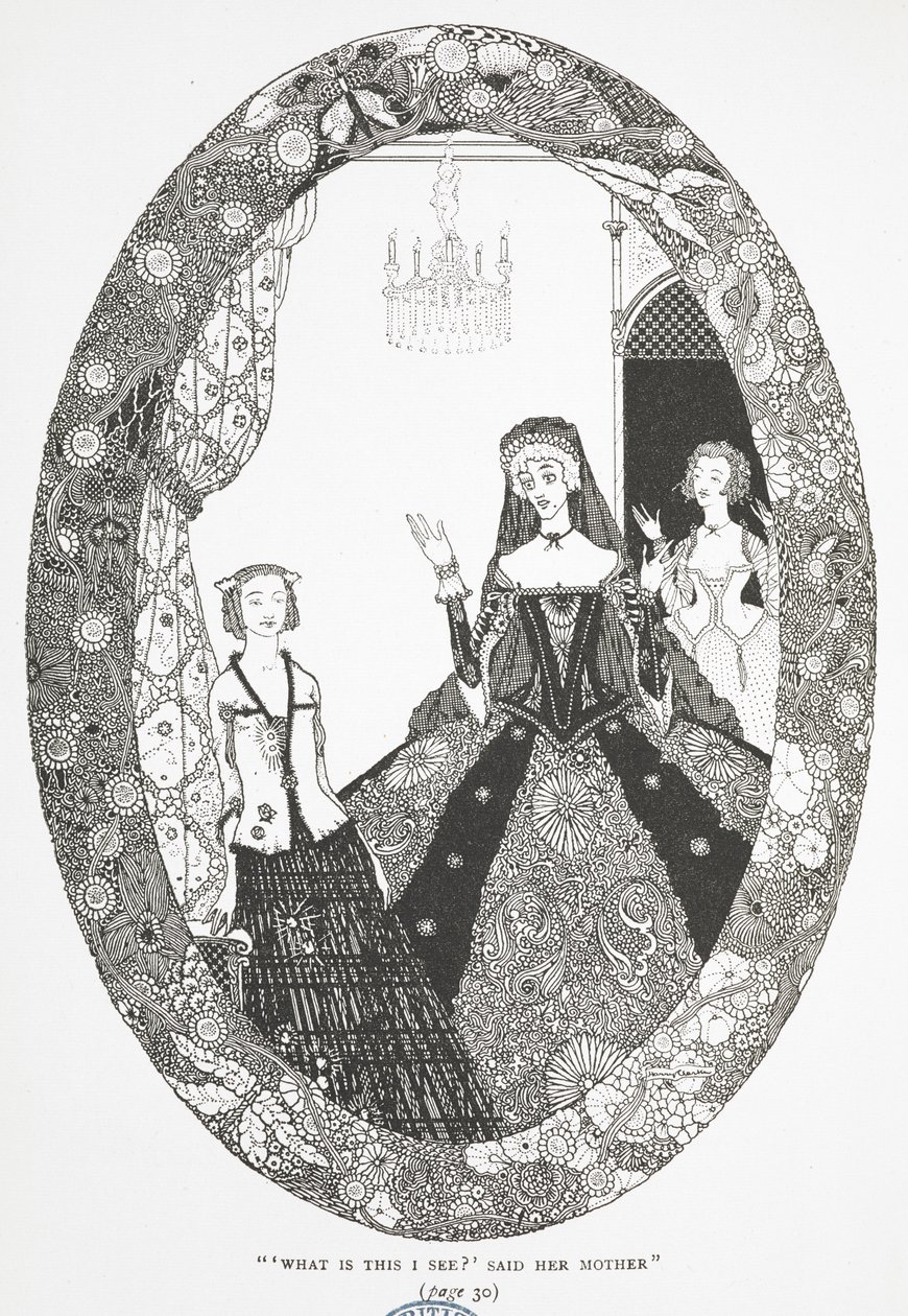 "Bu gördüğüm nedir?" dedi annesi." 'Peri' hikayesi için illüstrasyon. by Harry Clarke