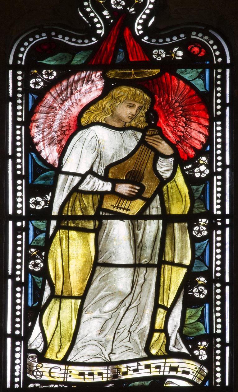 Müzikal Melek, 1876 (vitray) by Harry Ellis Wooldridge
