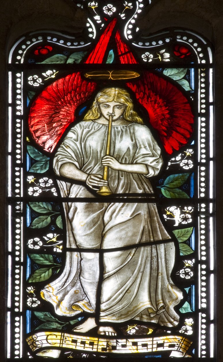 Müzikal Melek, 1876 (vitray) by Harry Ellis Wooldridge
