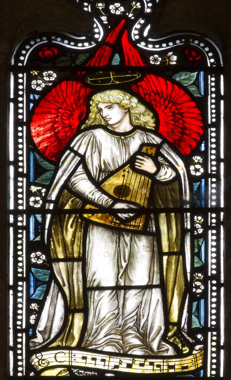 Müzikal Melek, 1876 (vitray) by Harry Ellis Wooldridge