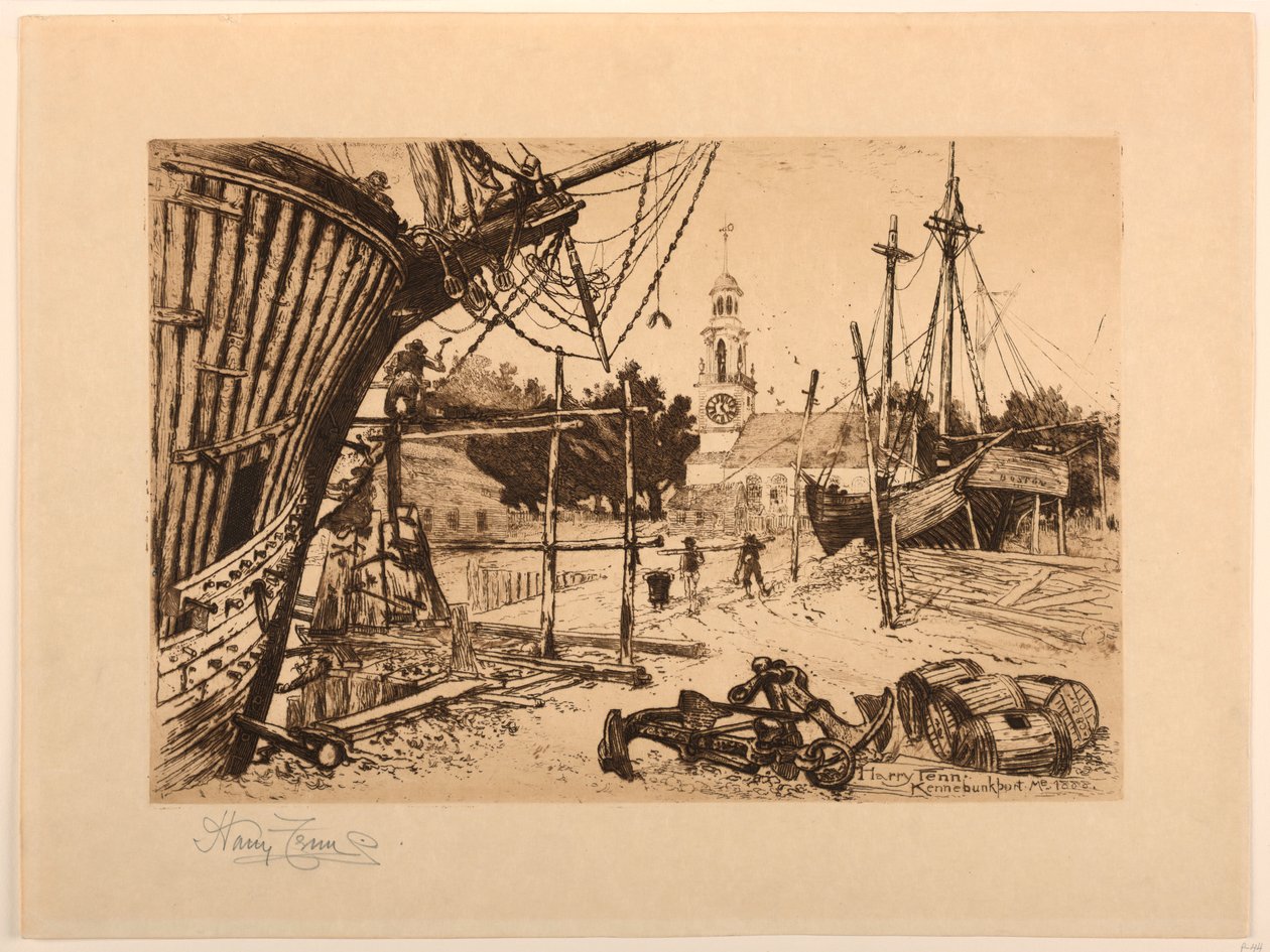 Rıhtım, Kennebunkport, Maine by Harry Fenn