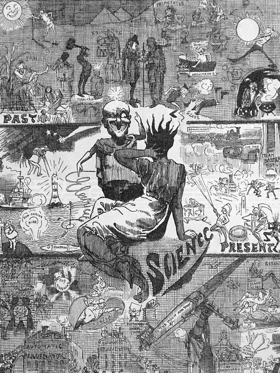 Bilimin uygulanması, geçmişteki gelişimi, 19. Yüzyıldaki faydaları ve 20. Yüzyıldaki beklentileri by Harry Furniss