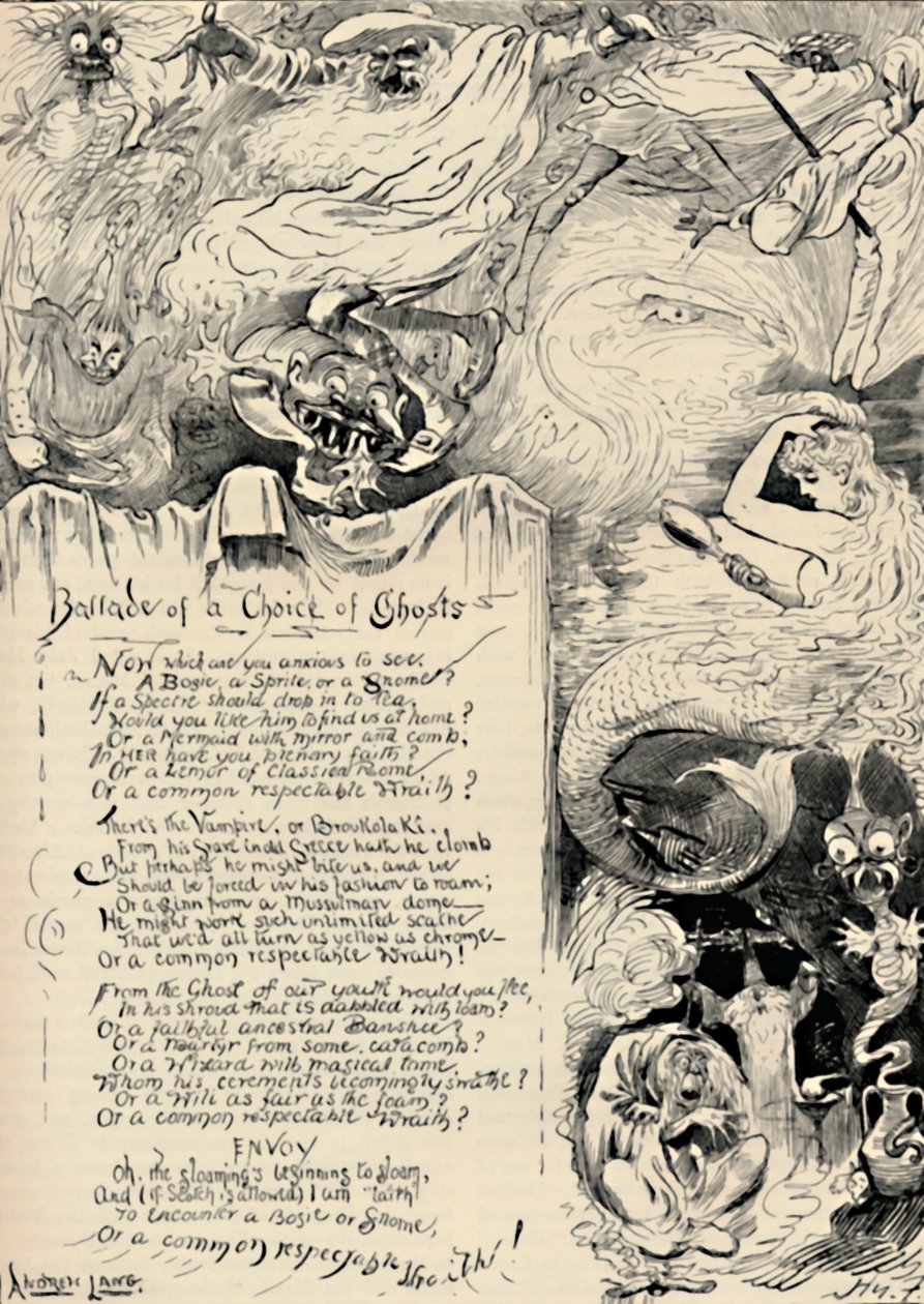 Hayaletlerin Seçimi Ballade, 1886 by Harry Furniss