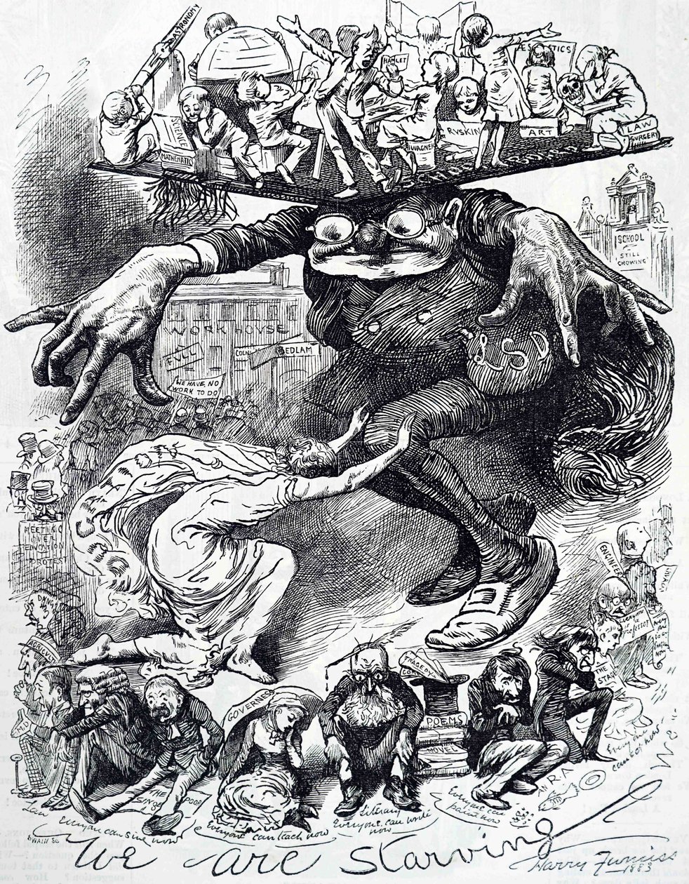 Yatılı okullar. by Harry Furniss