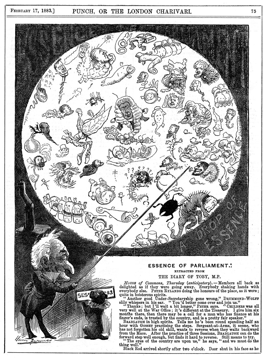 Parlamentonun Özü, 1883 by Harry Furniss