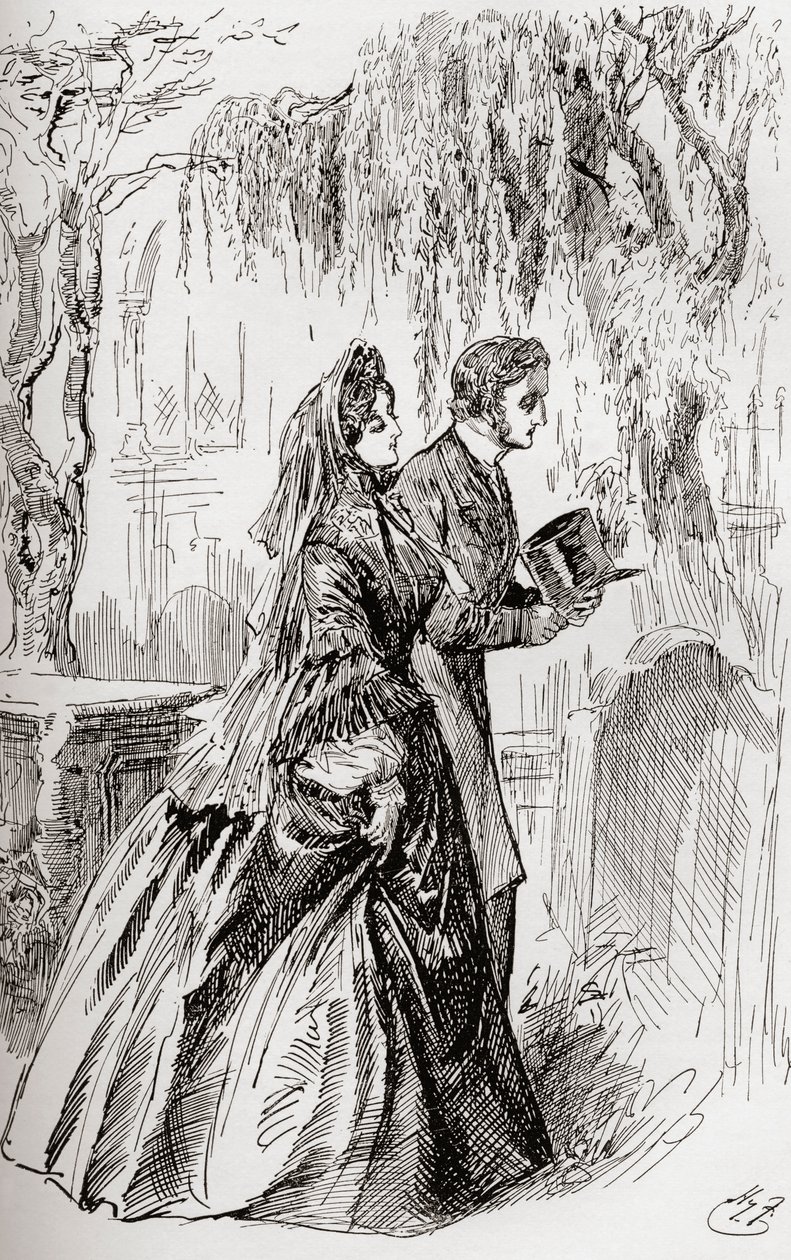 Estella ve Pip. "Ondan başka bir ayrılık gölgesi görmedim." by Harry Furniss