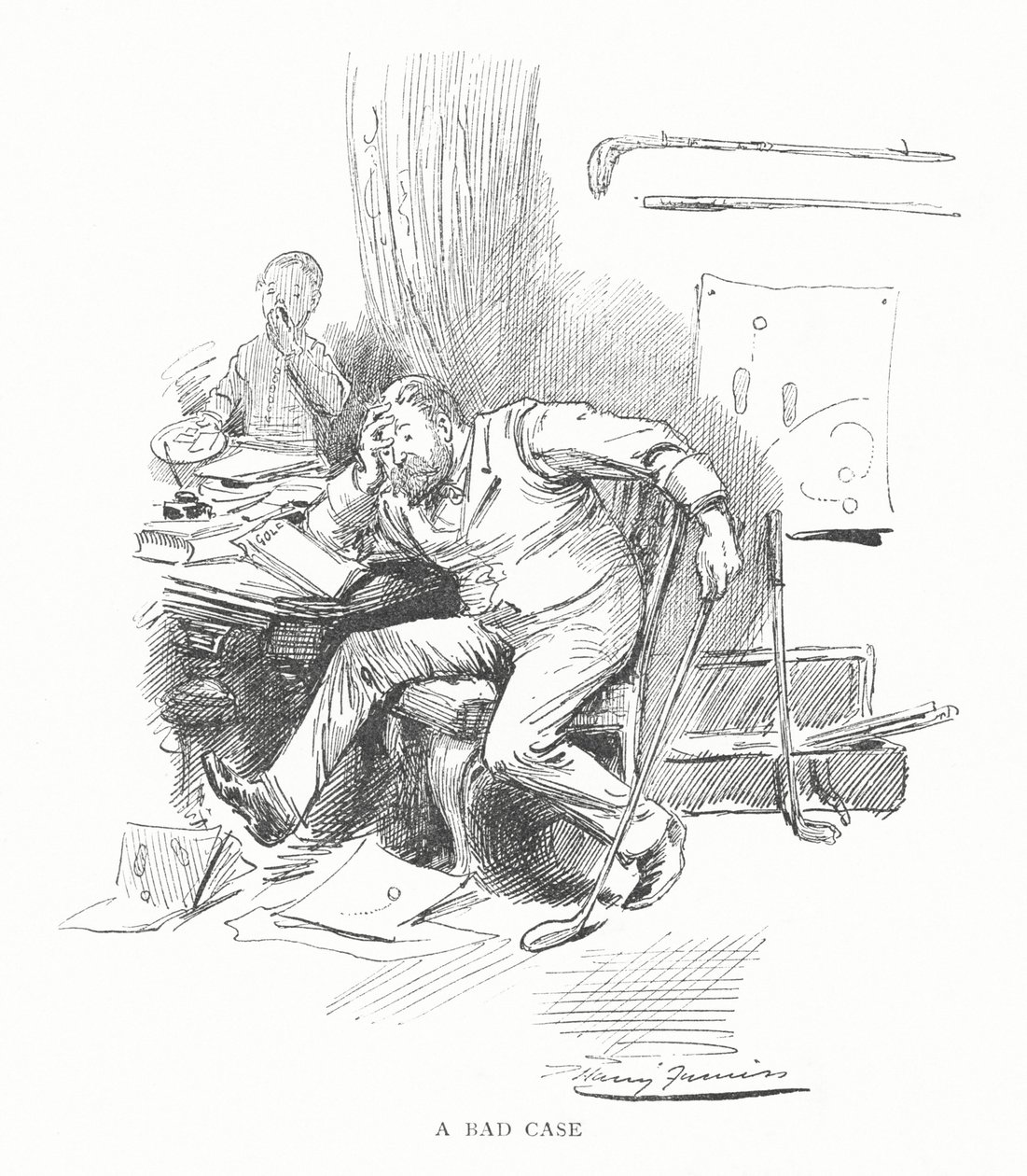 Golf: Kötü bir durum (lito) by Harry Furniss