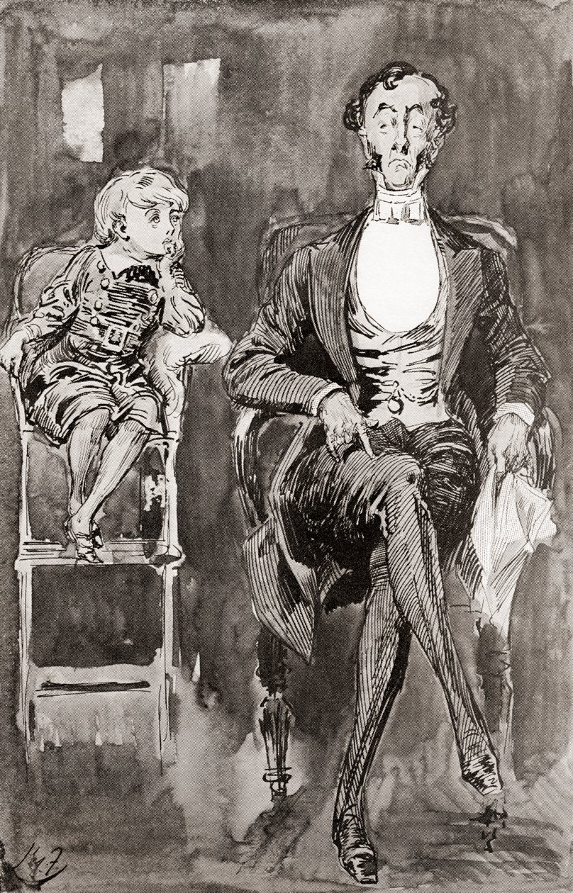 Charles Dickens romanı Dombey and Son için Harry Furniss'in çizimi, The Testimonial Edition'dan, 1910'da yayınlandı. by Harry Furniss