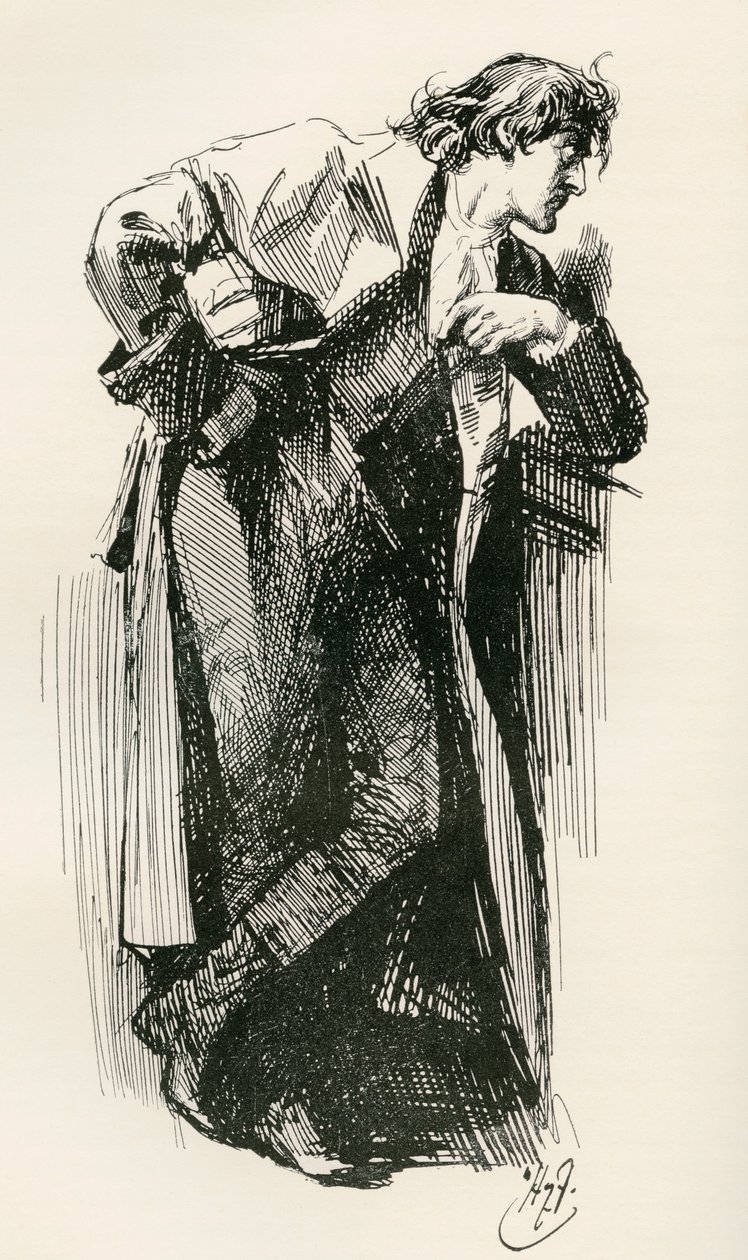Charles Dickens'ın İki Şehrin Hikayesi Romanı için İllüstrasyon by Harry Furniss