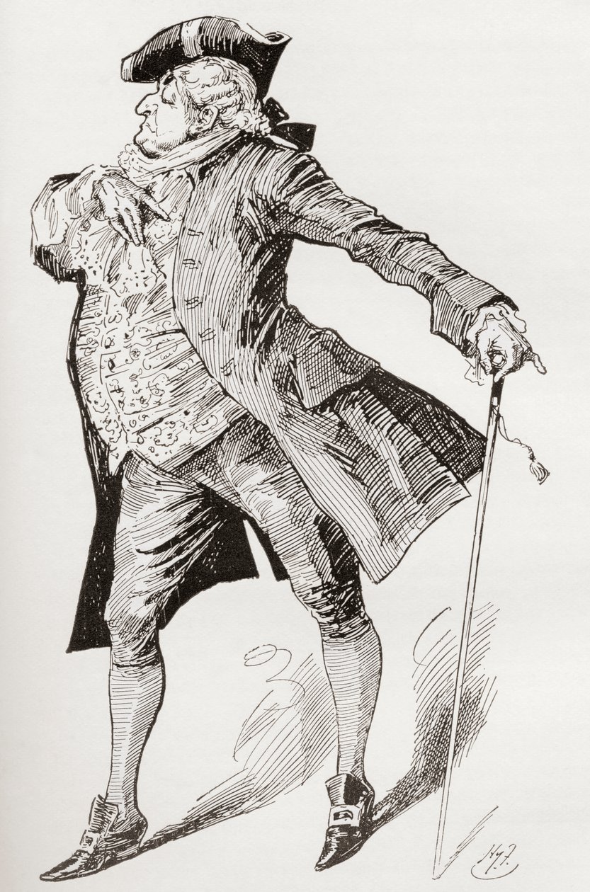 Charles Dickens'ın İki Şehrin Hikayesi Romanı için İllüstrasyon by Harry Furniss