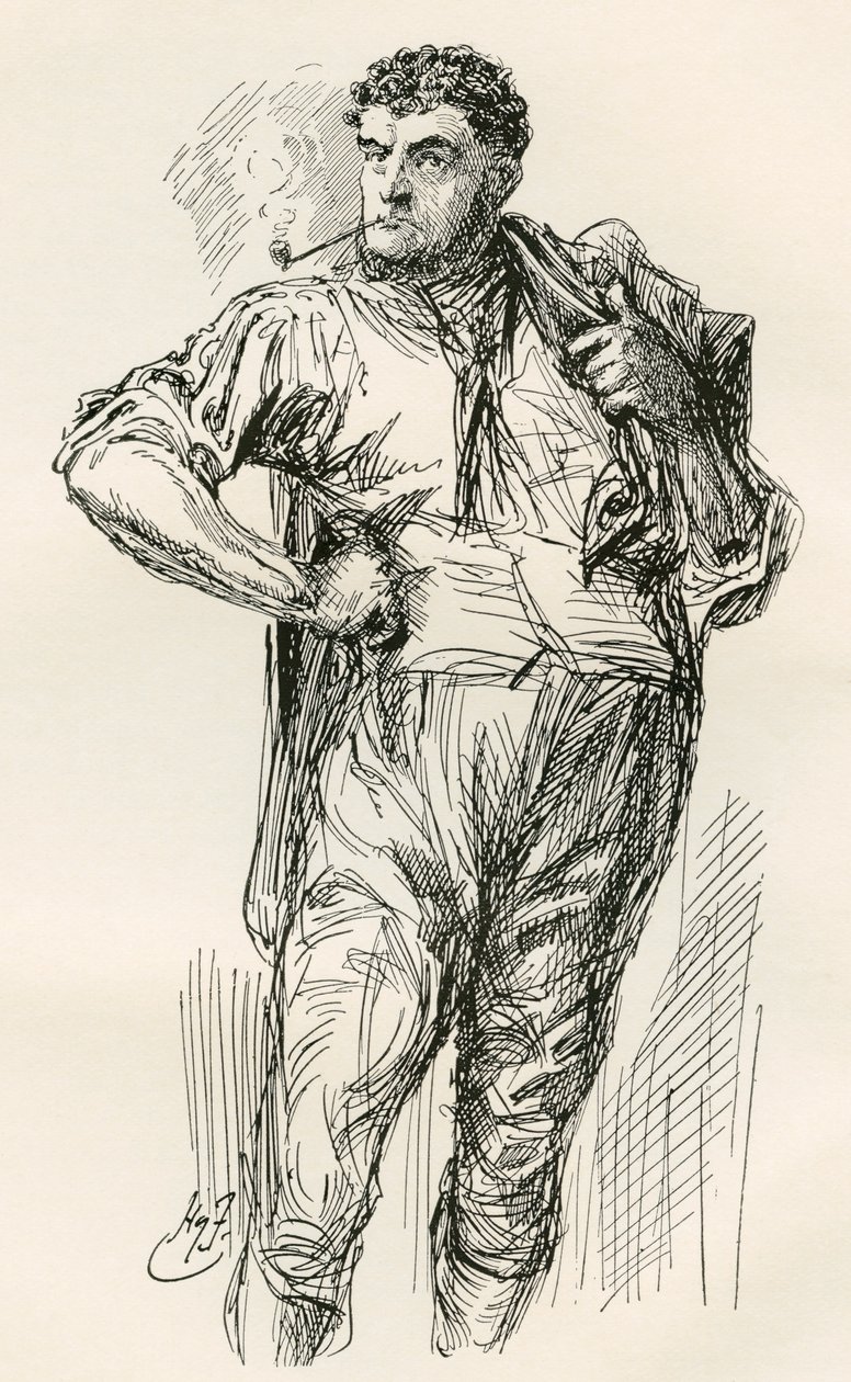 Charles Dickens'ın İki Şehrin Hikayesi Romanı için İllüstrasyon by Harry Furniss