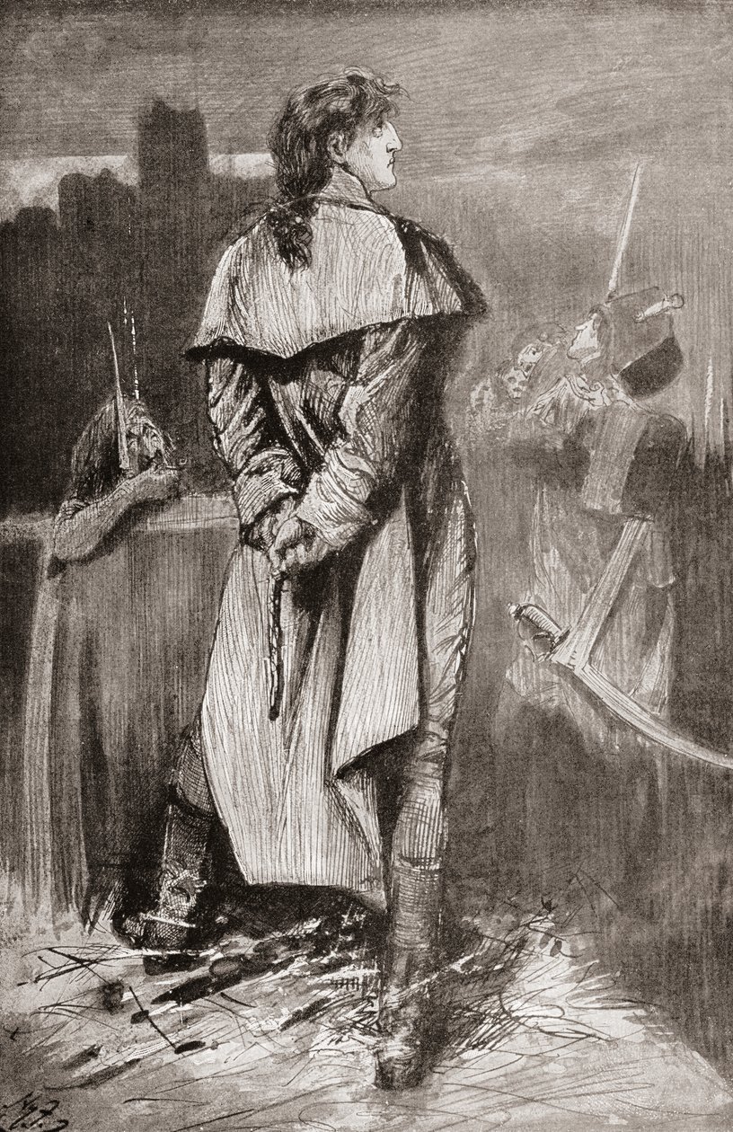 Charles Dickens'ın İki Şehrin Hikayesi Romanı için İllüstrasyon by Harry Furniss