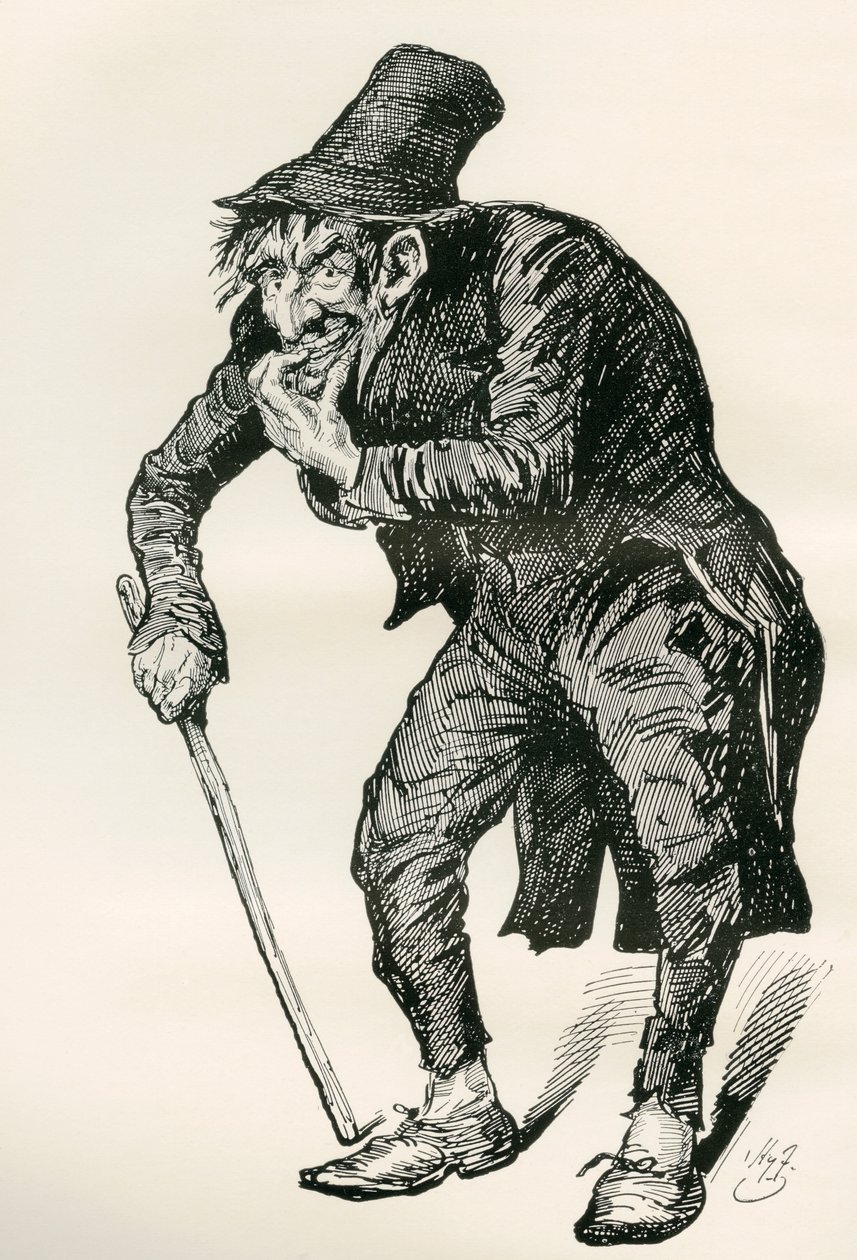Charles Dickens'ın The Old Curiosity Shop için İllüstrasyonu by Harry Furniss