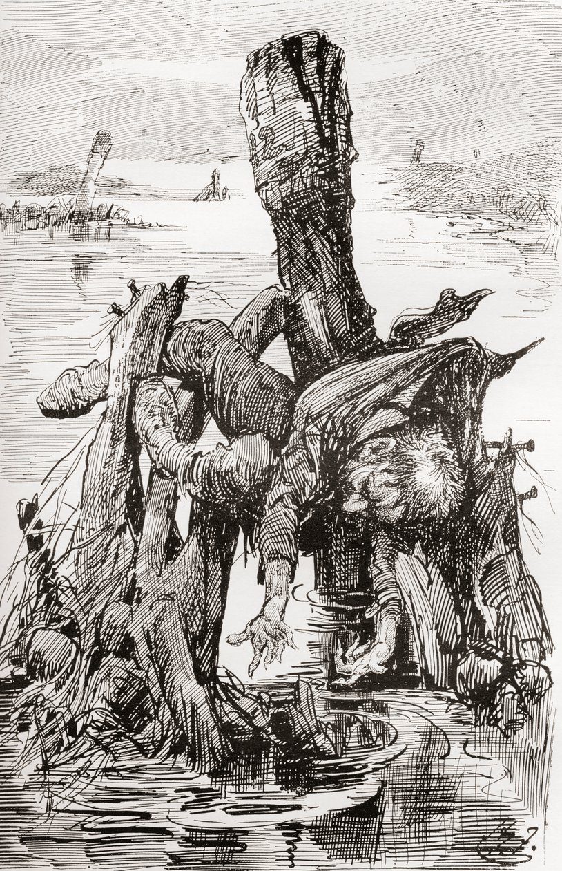 Charles Dickens'ın The Old Curiosity Shop için İllüstrasyonu by Harry Furniss