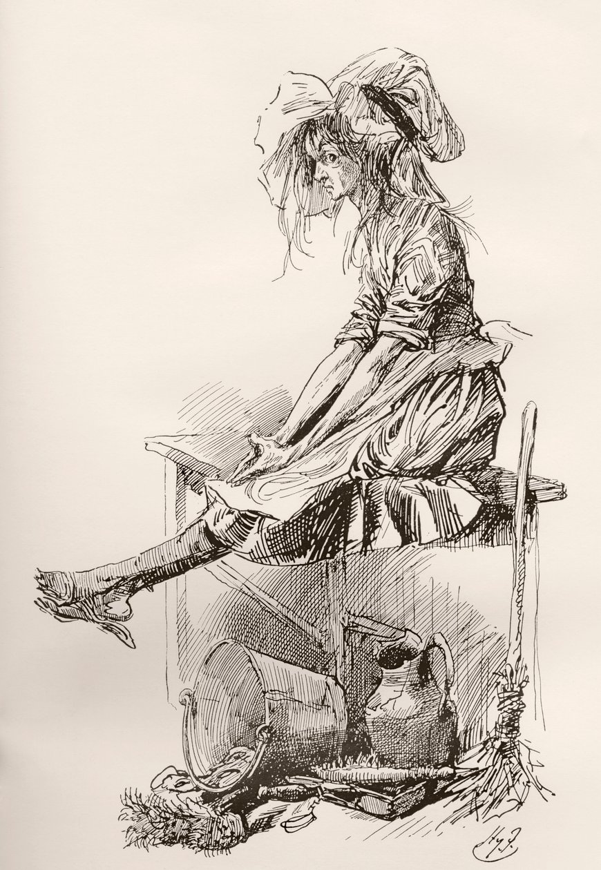 Charles Dickens'ın The Old Curiosity Shop için İllüstrasyonu by Harry Furniss