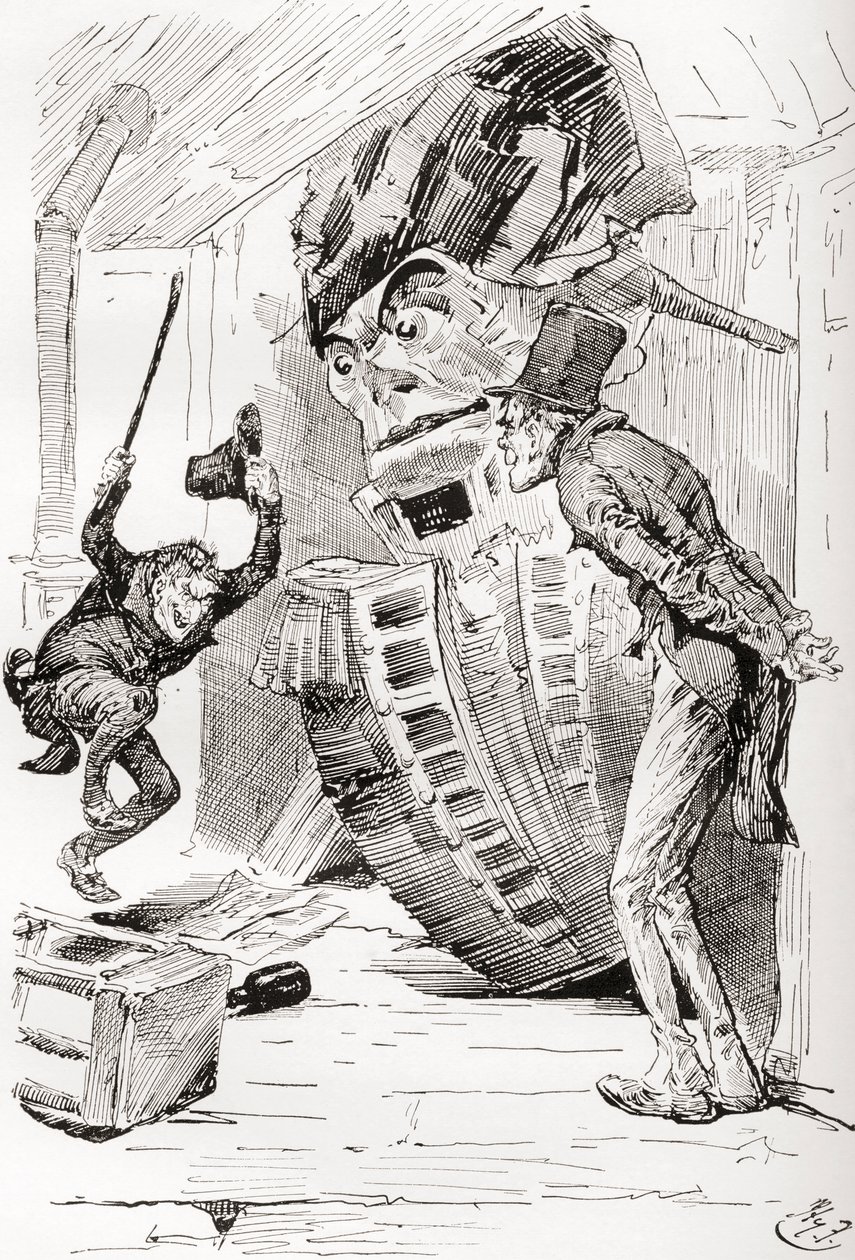 Charles Dickens'ın The Old Curiosity Shop için İllüstrasyonu by Harry Furniss