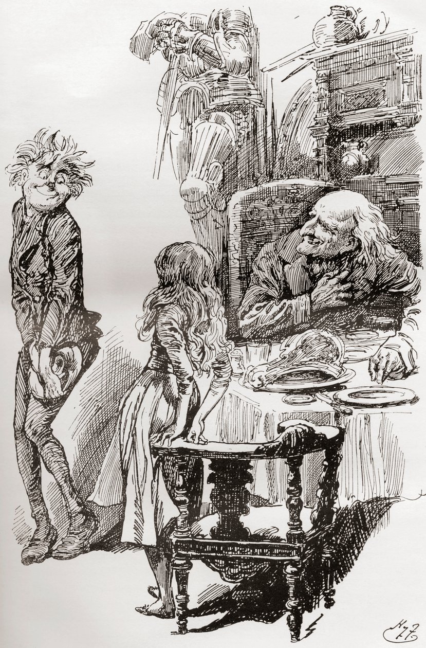 Charles Dickens'ın The Old Curiosity Shop için İllüstrasyonu by Harry Furniss