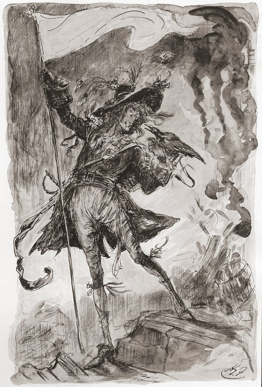 Charles Dickens'ın romanı Barnaby Rudge için İllüstrasyon by Harry Furniss
