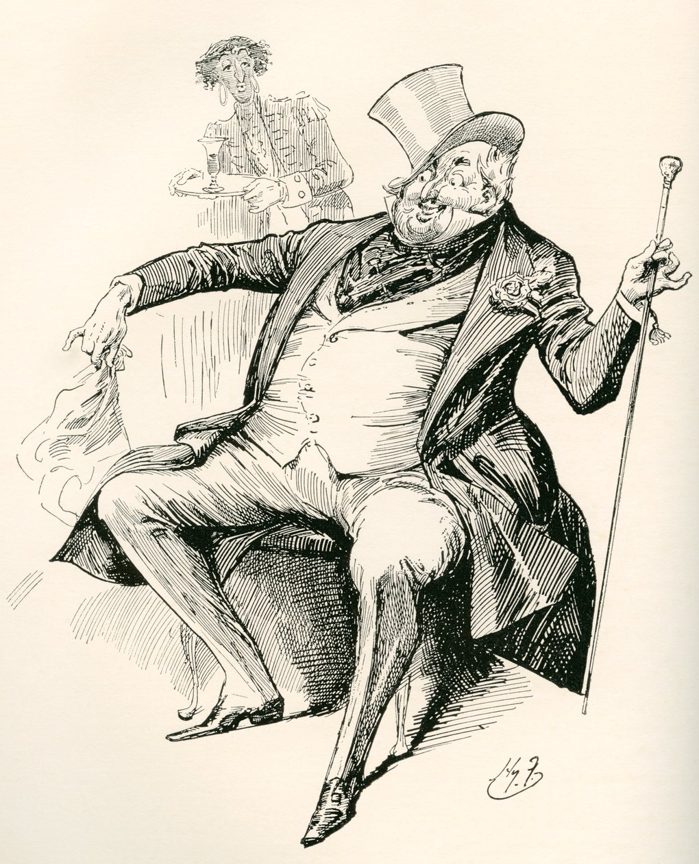 Joey B. Charles Dickens romanı Dombey and Son için Harry Furniss'in çizimi, The Testimonial Edition'dan, 1910'da yayınlandı. by Harry Furniss