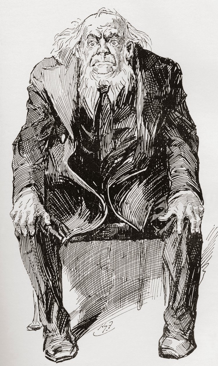 şart. 1910'da yayınlanan The Testimonial Edition'dan Charles Dickens'ın Büyük Beklentiler romanı için Harry Furniss'in çizimi. by Harry Furniss