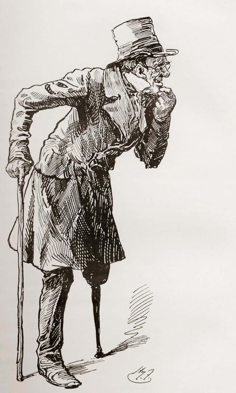 Silas Wegg Çardak Yolunda by Harry Furniss