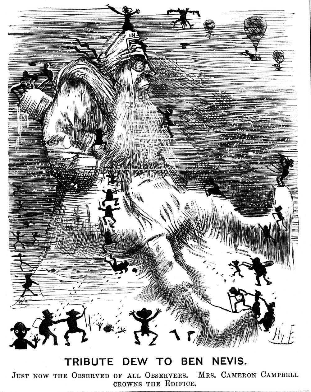 Ben Nevis Anısına Çiğ, 1883 by Harry Furniss