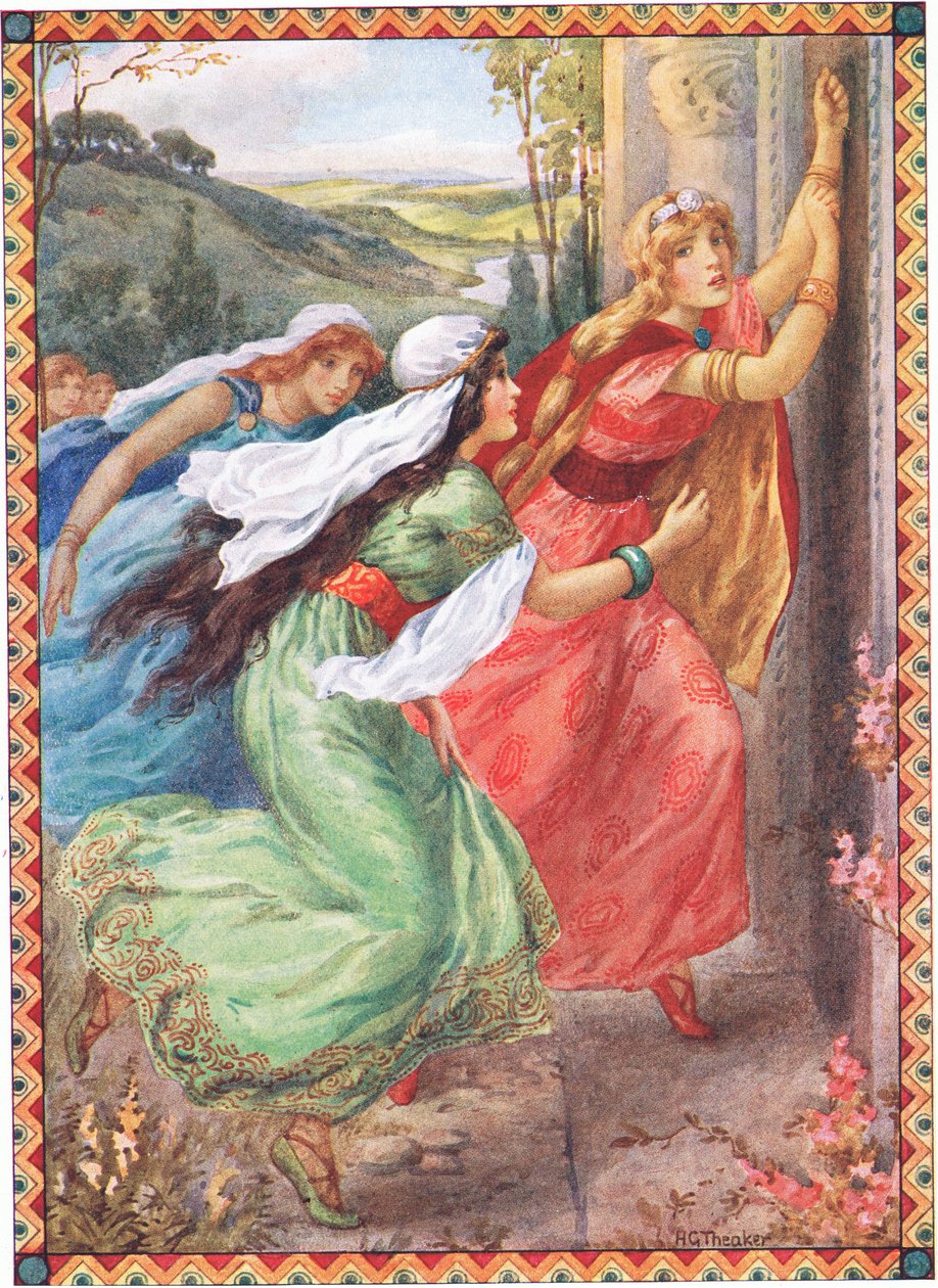Emer kapıya ilk ulaştı (Şampiyonlar Bölümünden) (renkli taş baskı) by Harry George Theaker