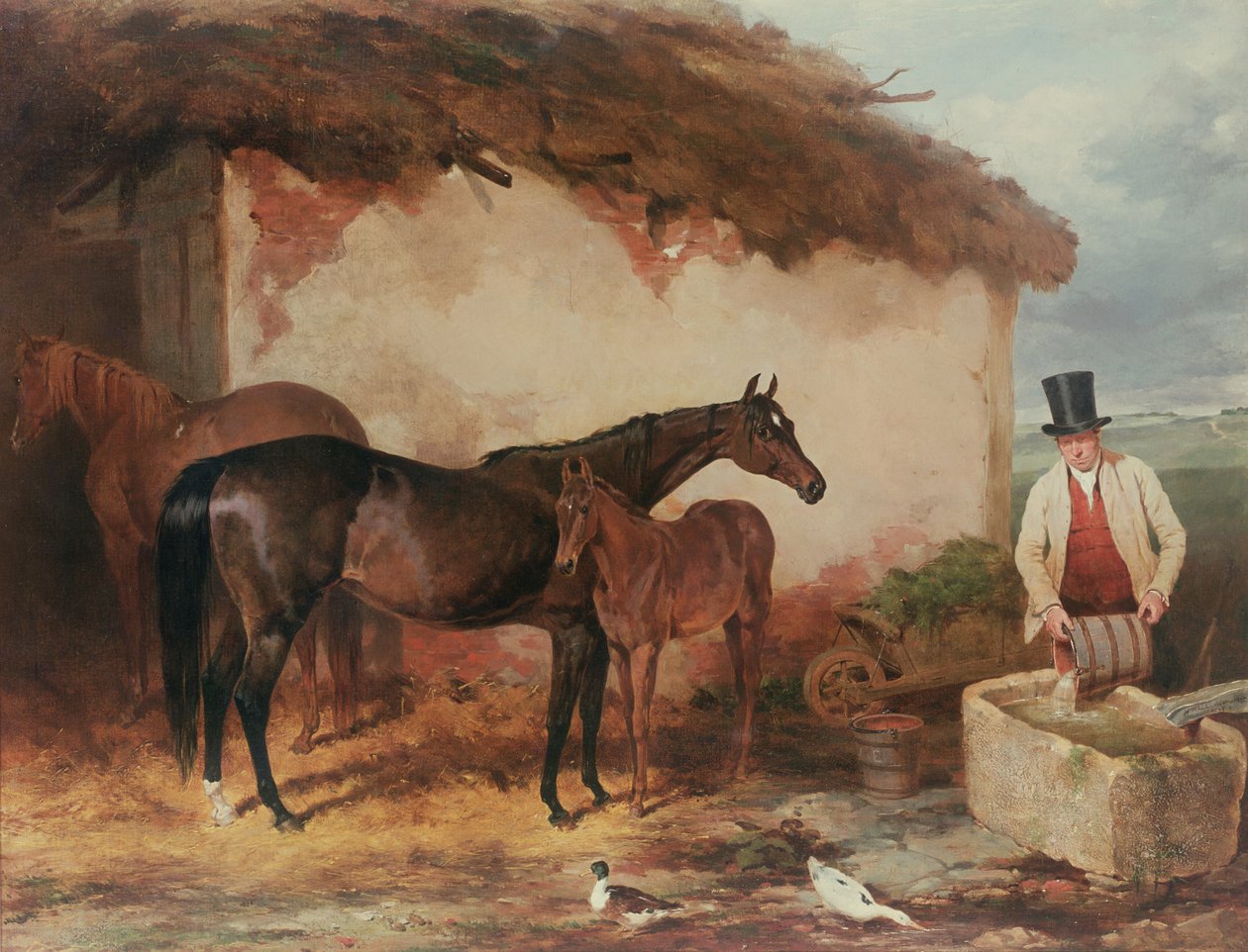 Kısrak Belki tayı ile, 1846 by Harry Hall