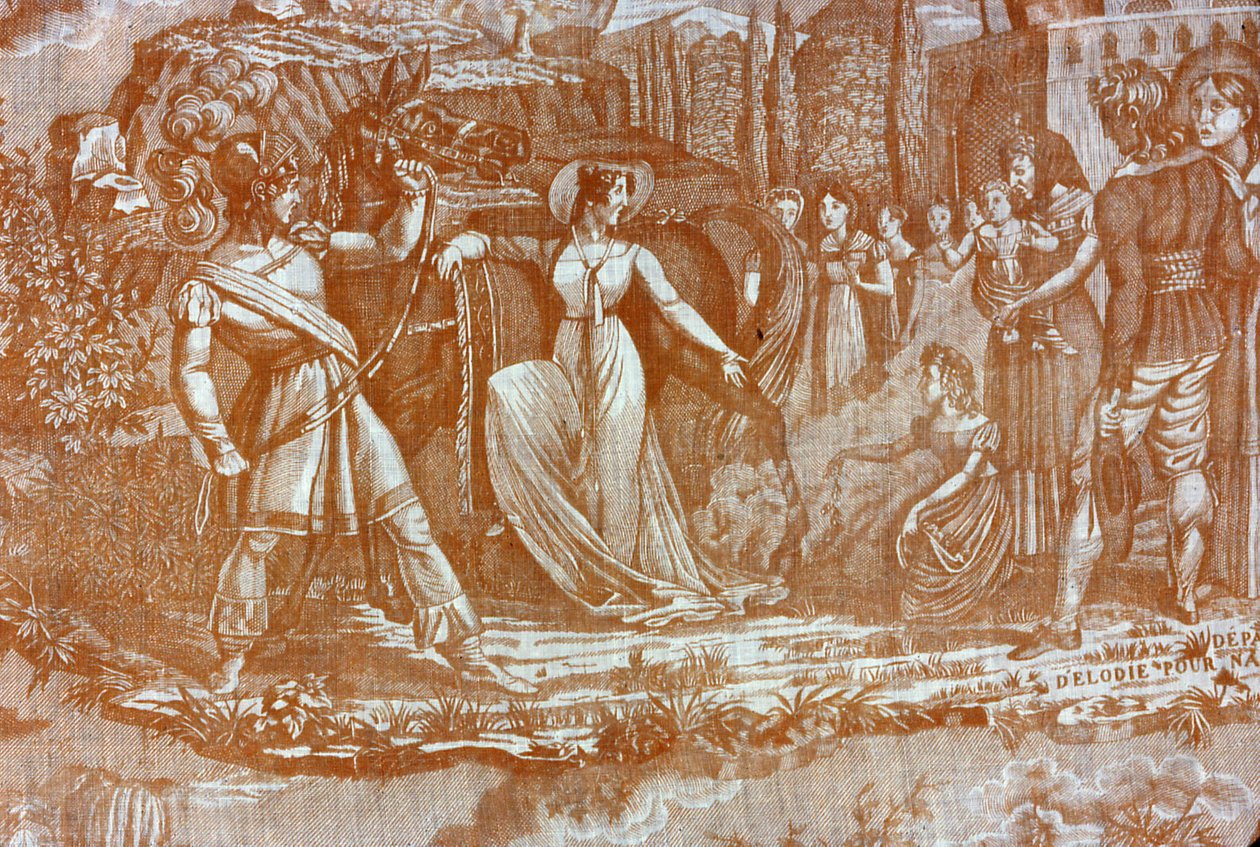 Le Solitaire au Pont du Torrent (Torrent Üzerindeki Köprüdeki Münzevi) (Mobilya Kumaşı) by Hartmann et Fils