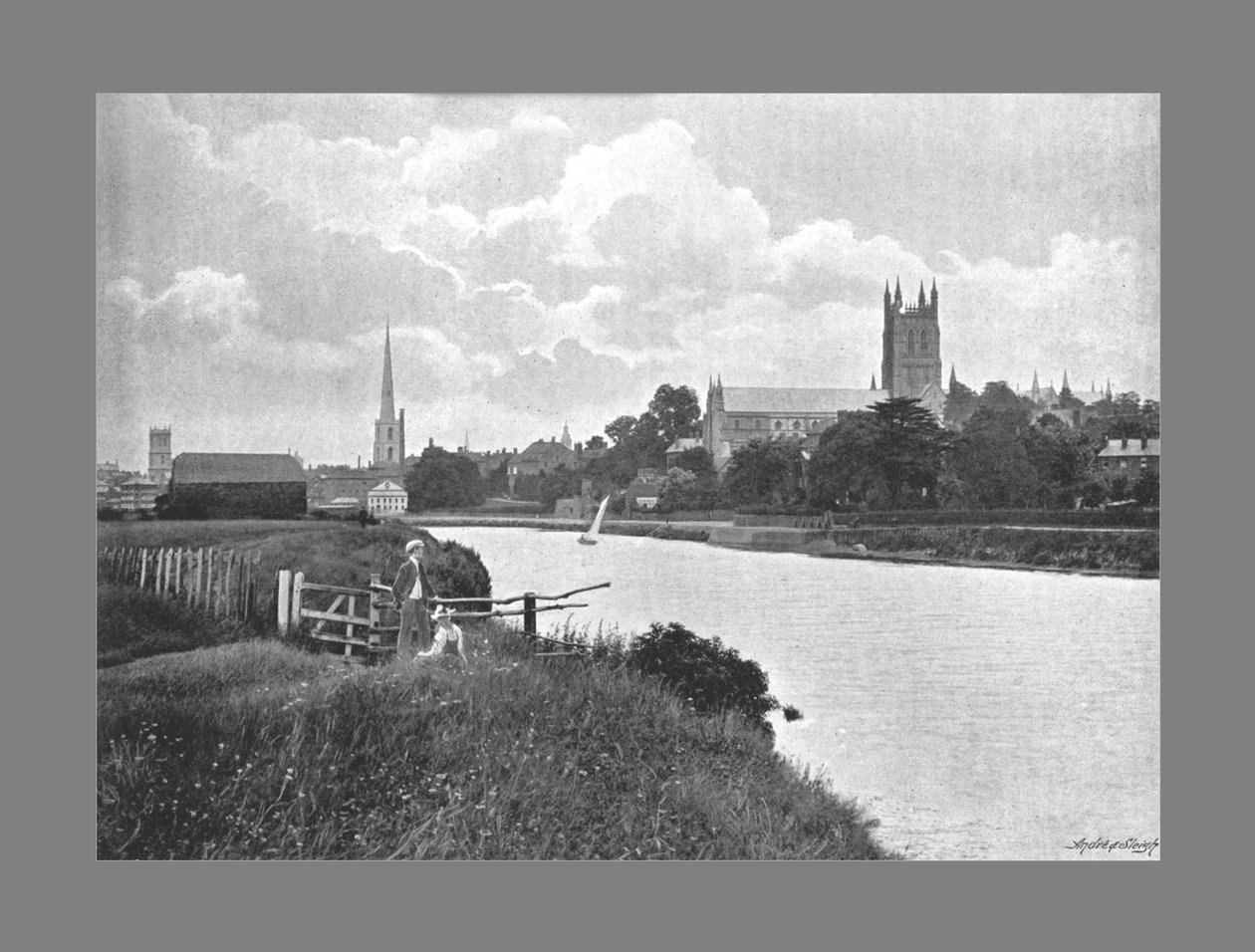 Worcester Katedrali, c1900 by Harvey Barton